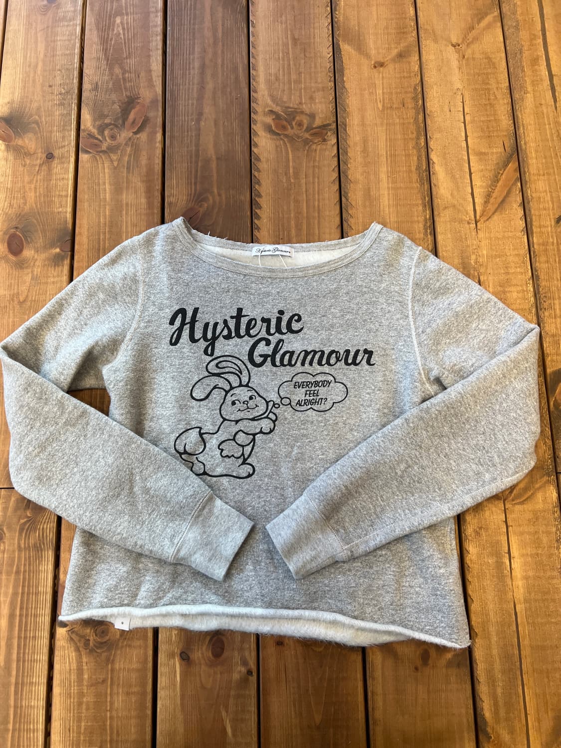 히스테릭글래머 버니 그레이 크롭 맨투맨 상품이미지8