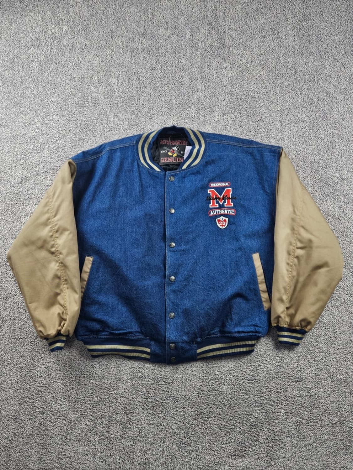 리메이크 디즈니 미키 데님 바시티 자켓 ( 2XL 추정 )/ 11263 상품이미지3