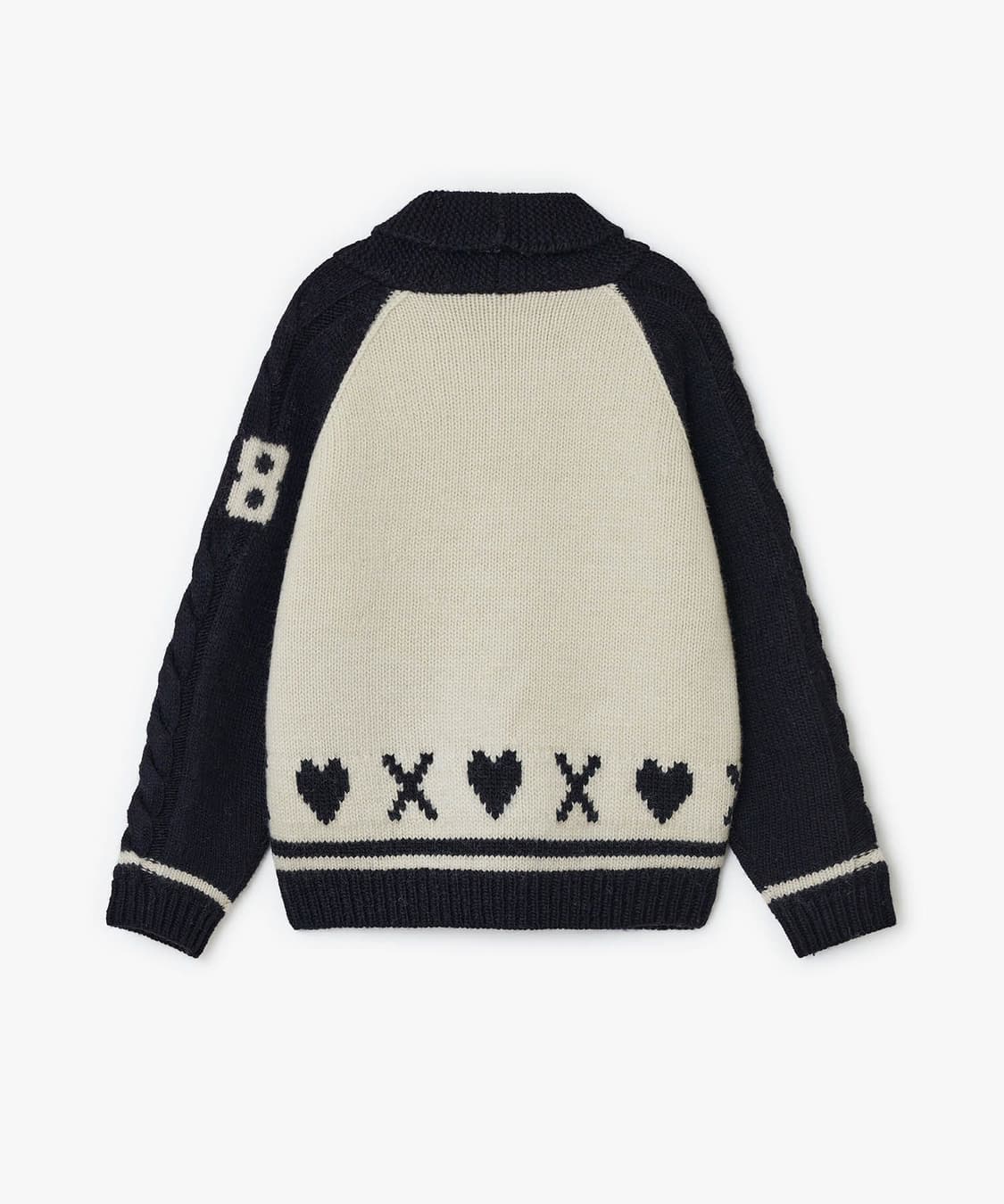 썬번프로젝트 코위찬 케이블 자켓 울니트래글런자카드가디건배색나그랑꽈배기하트 상품이미지3