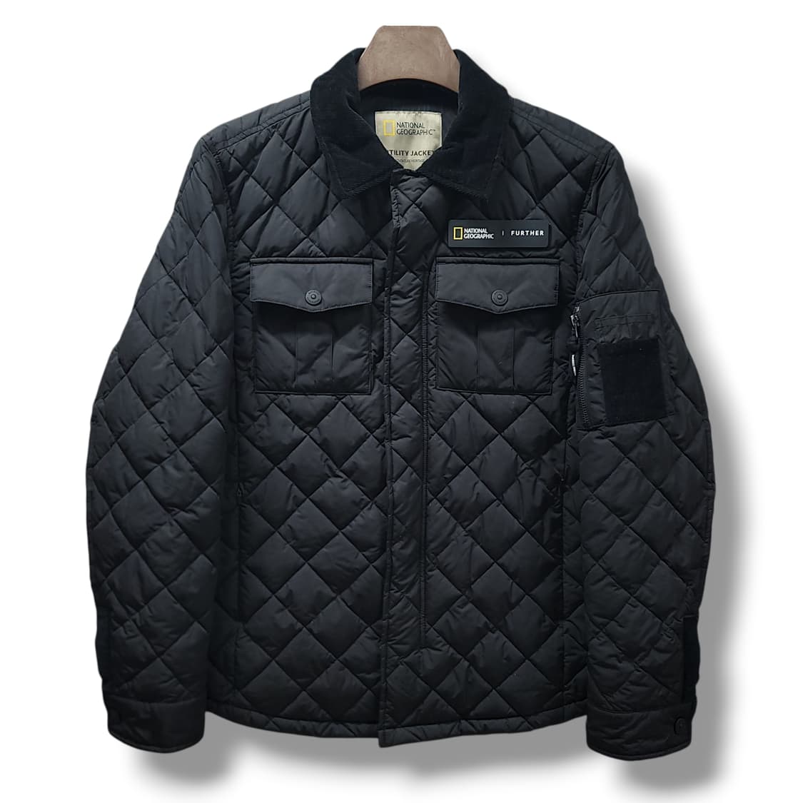 [M] 내셔널지오그래픽 블랙 누빔 유틸리티 자켓 상품이미지1