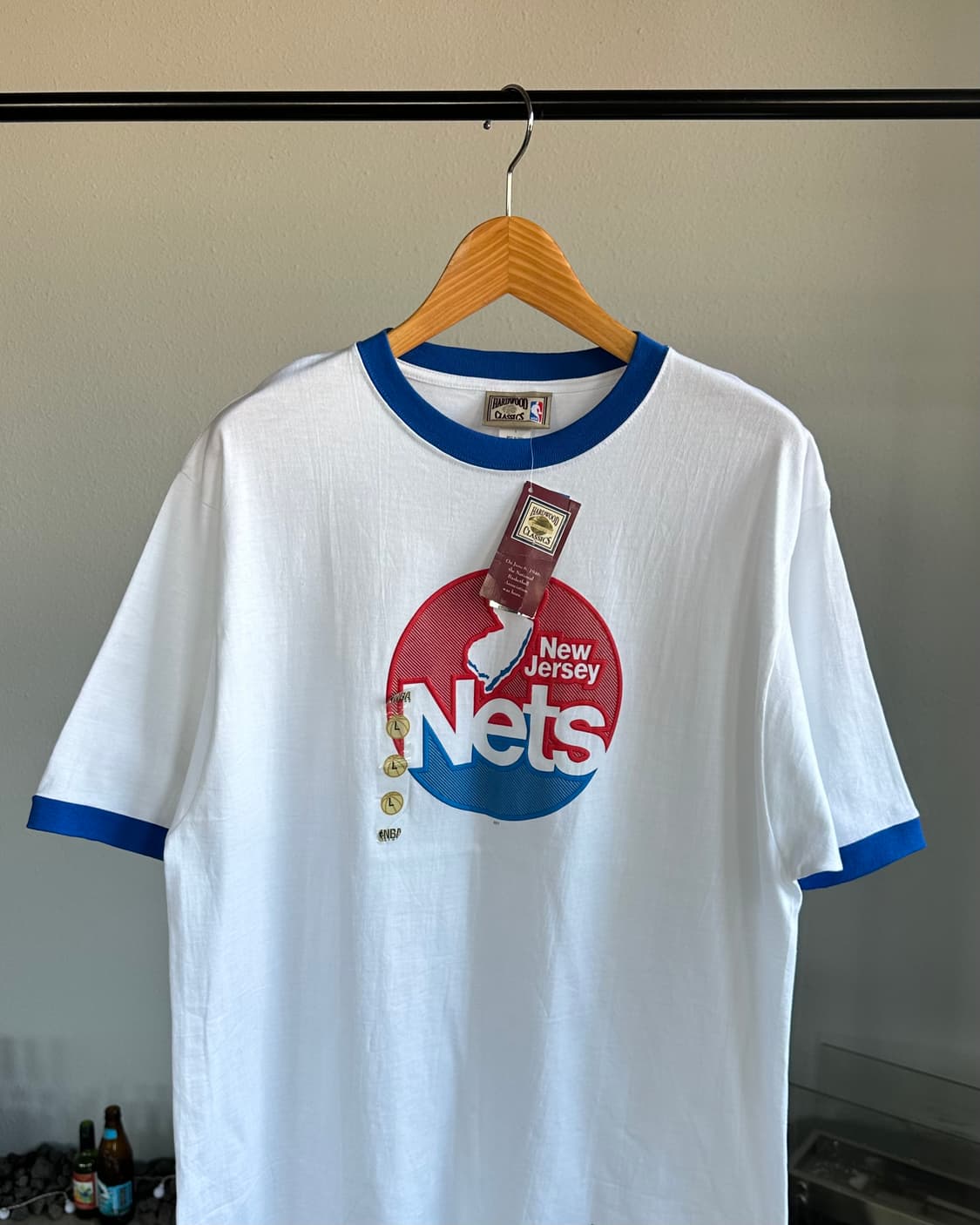 [L-XL](새상품)마제스틱 NBA 뉴저지 링거 반팔 티셔츠 상품이미지2