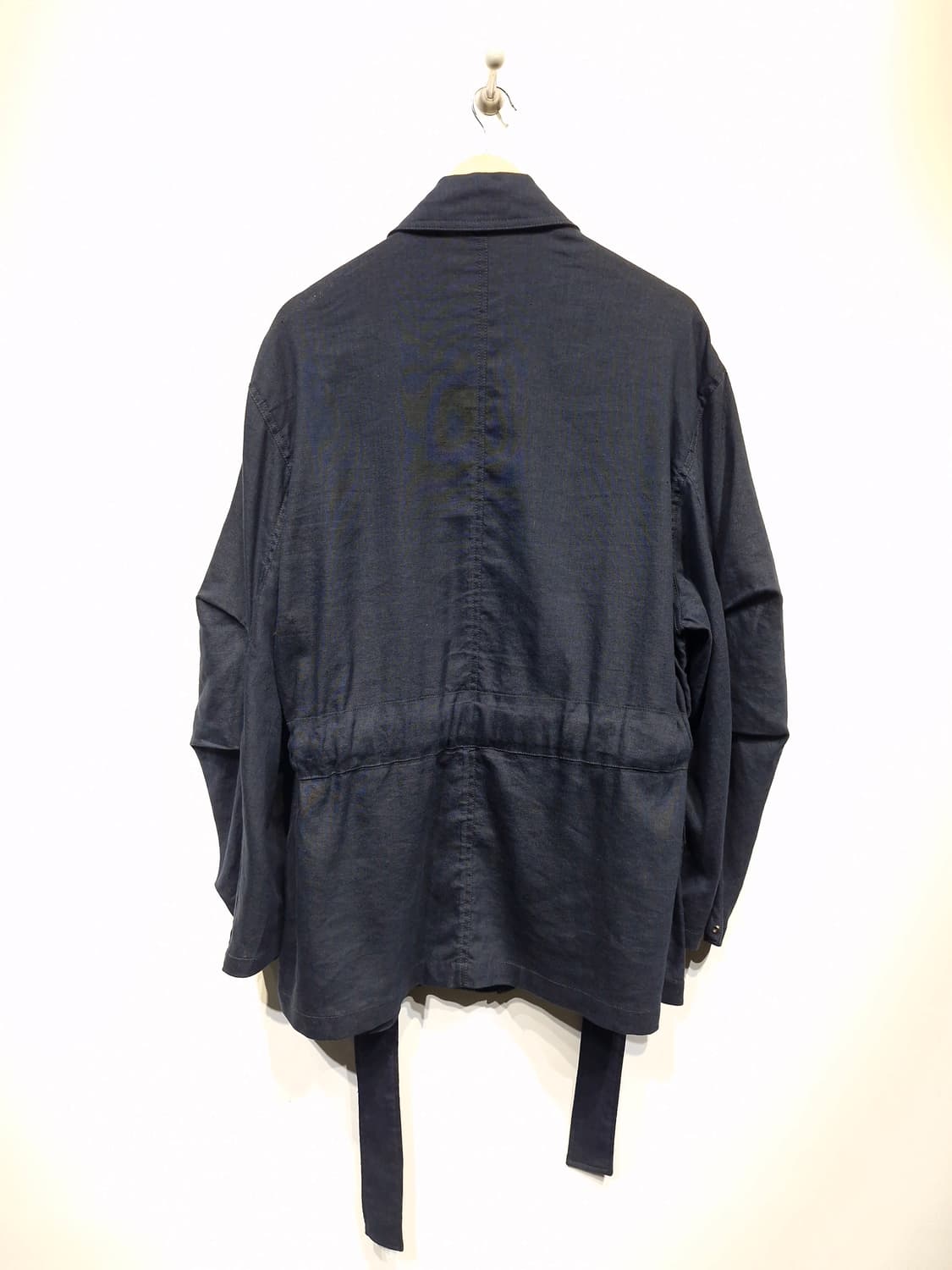 쿠어 COOR 린넨 오버사이즈 벨티드 자켓 네이비_M 상품이미지4