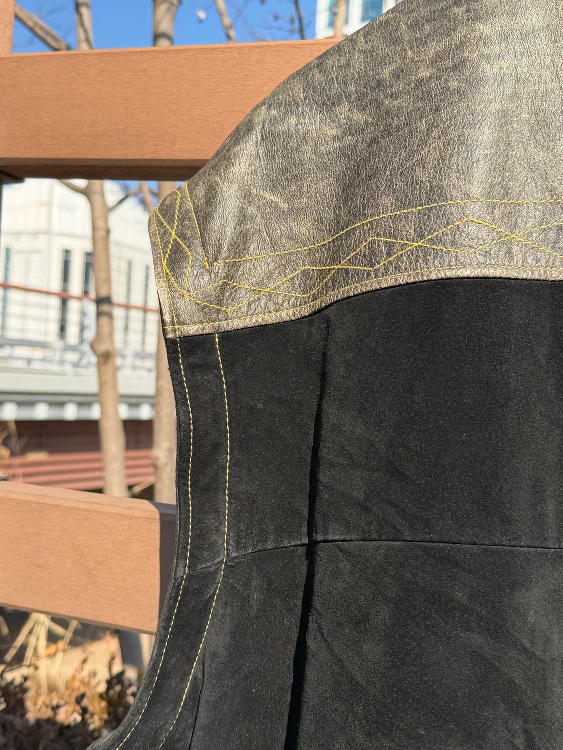 80s 90s leather jacket 웨스턴 트러커 가죽 자켓 상품이미지7