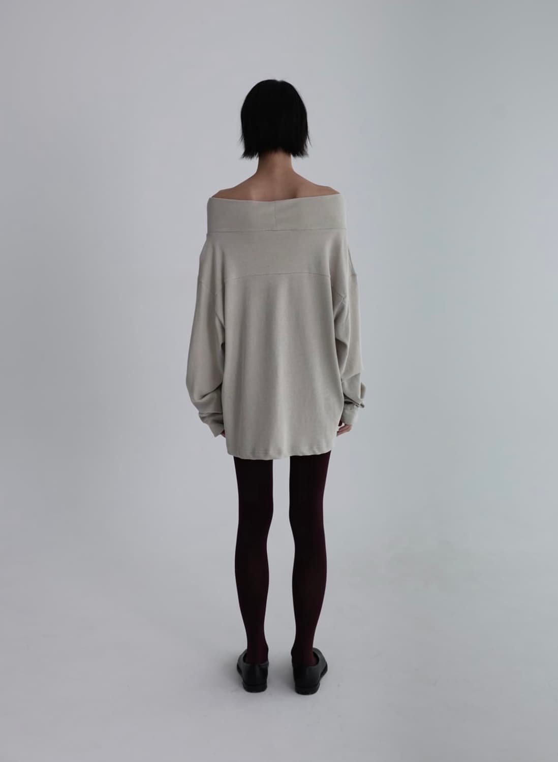 아모르샤이 LINE SWEATSHIRT - GREY  상품이미지5