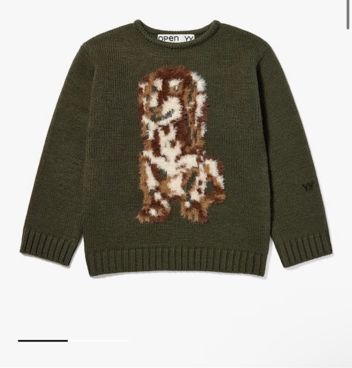 구해요) 오픈와이와이 샤기 도그 자카드 스웨트 M 상품이미지1