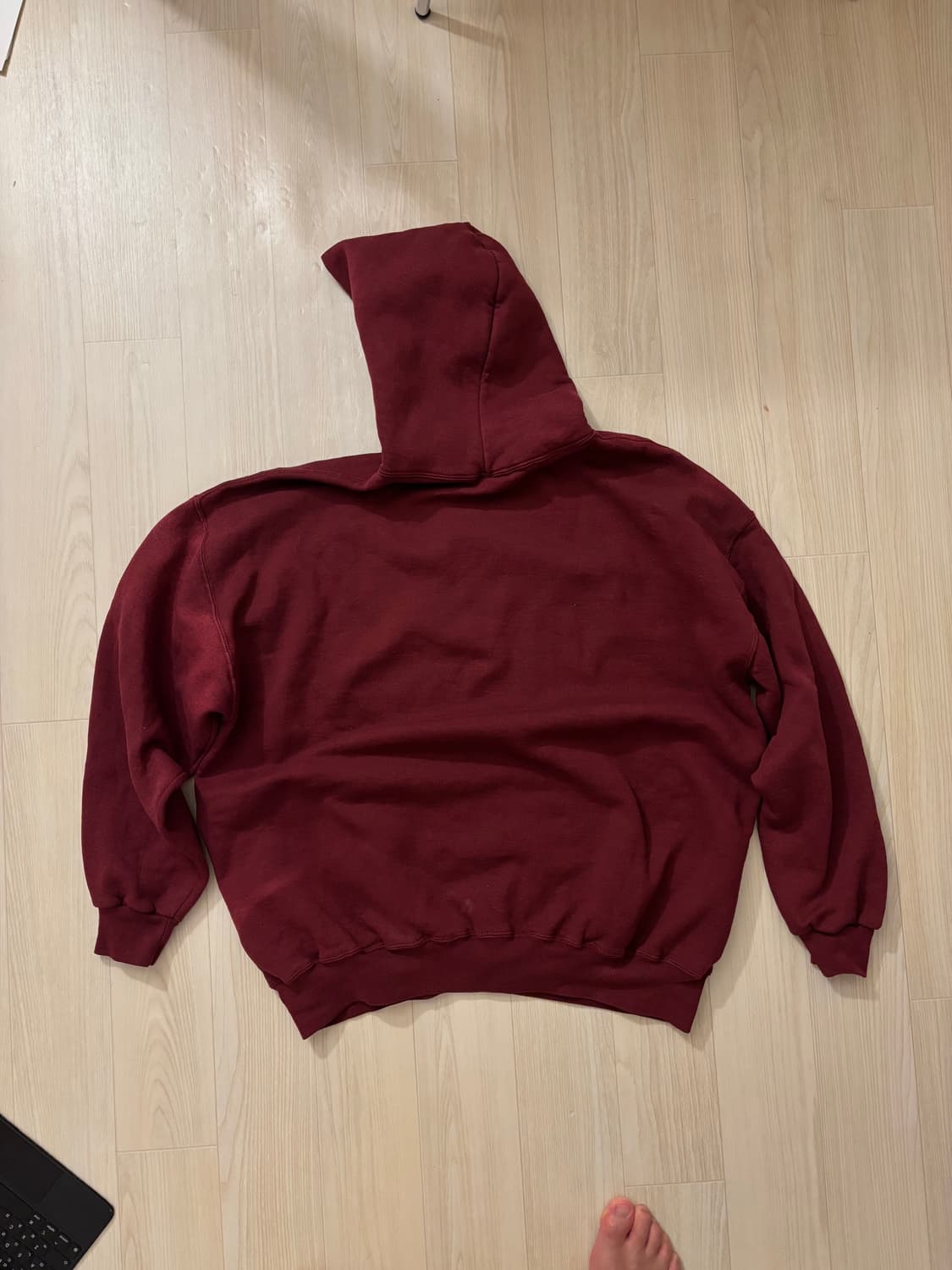 러셀 90s 후드 버건디 크랙 made in usa 상품이미지2