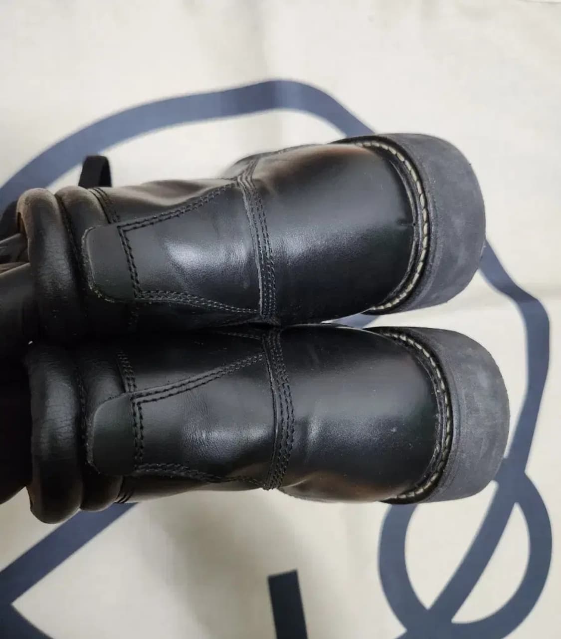 250)호킨스 블랙 가죽 워커 상품이미지5