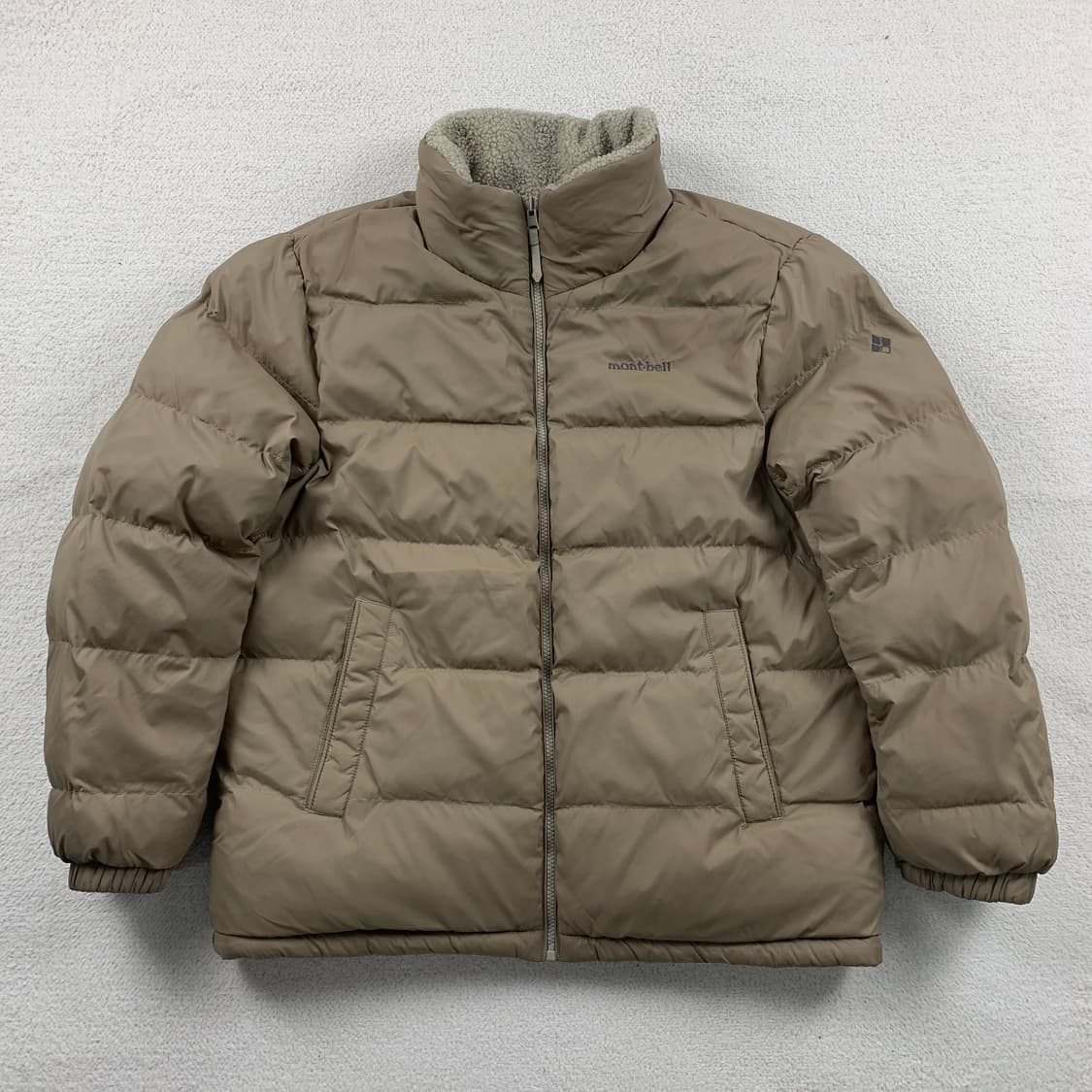 몽벨 리버시블 플리스 패딩 자켓 베이지 상품이미지1