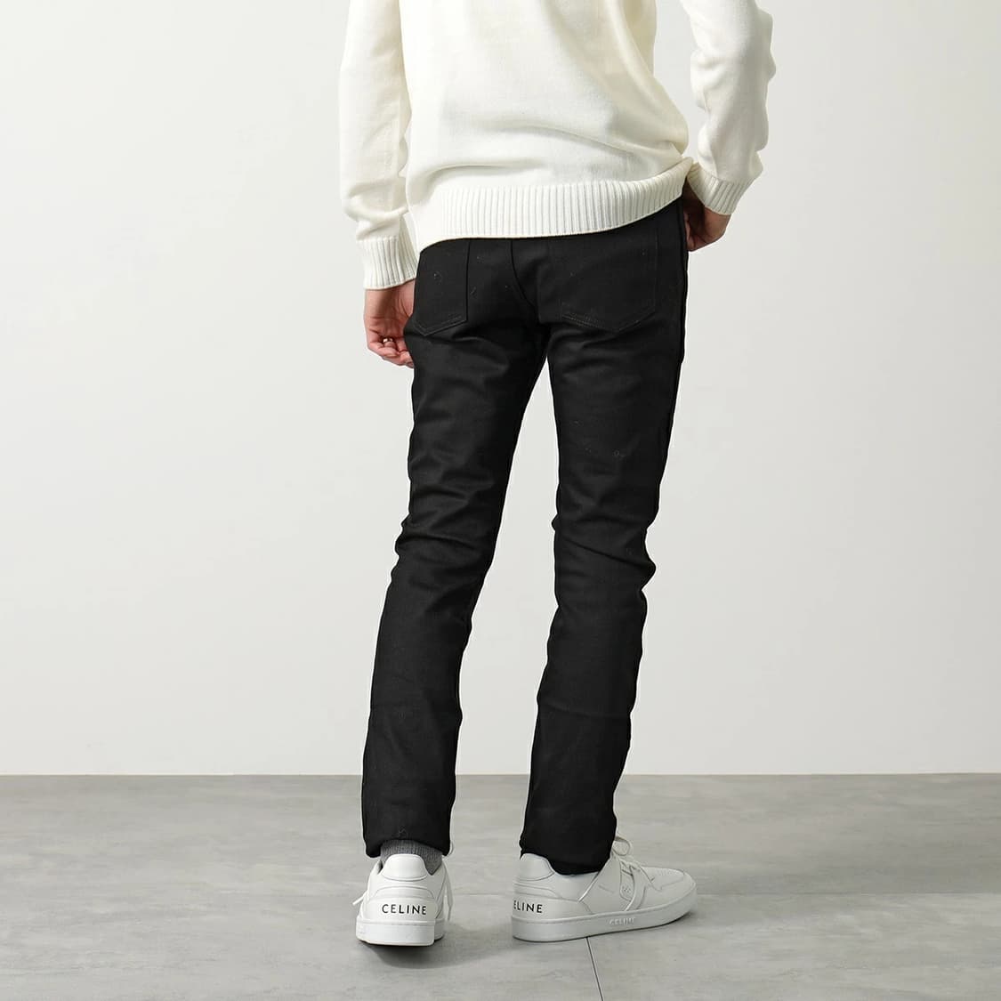 셀린느 스키니 진 빈티지 퓨어 블랙 데님 상품이미지7