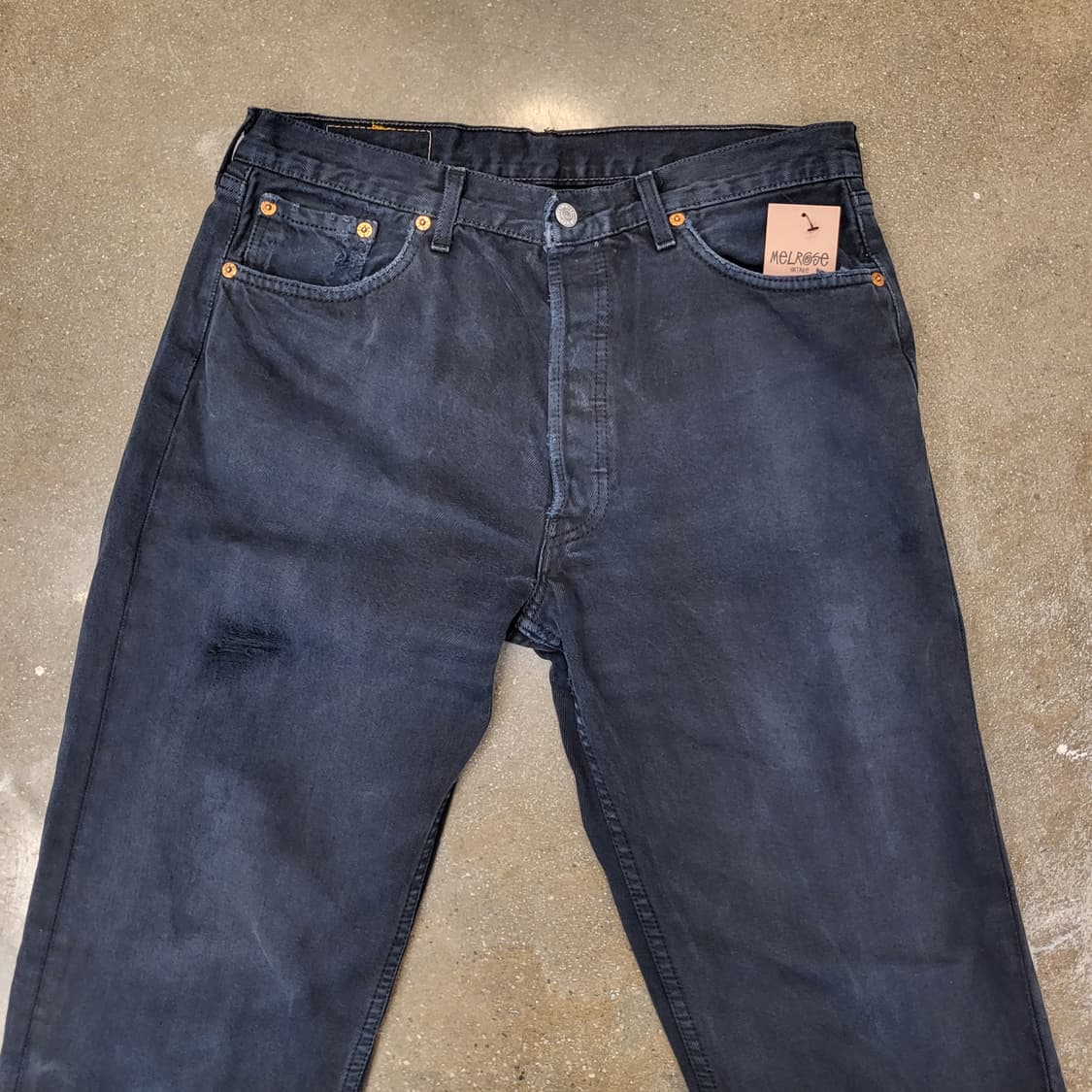90s 리바이스 501 Made in France 데님 블랙진 상품이미지2