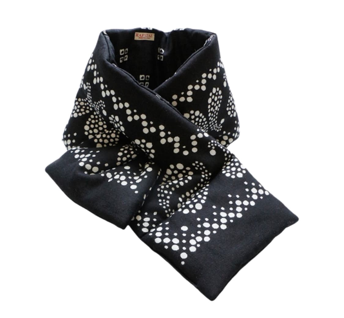 캐피탈 헴프 레이온 반다나 패턴 케사 머플러 블랙 상품이미지2