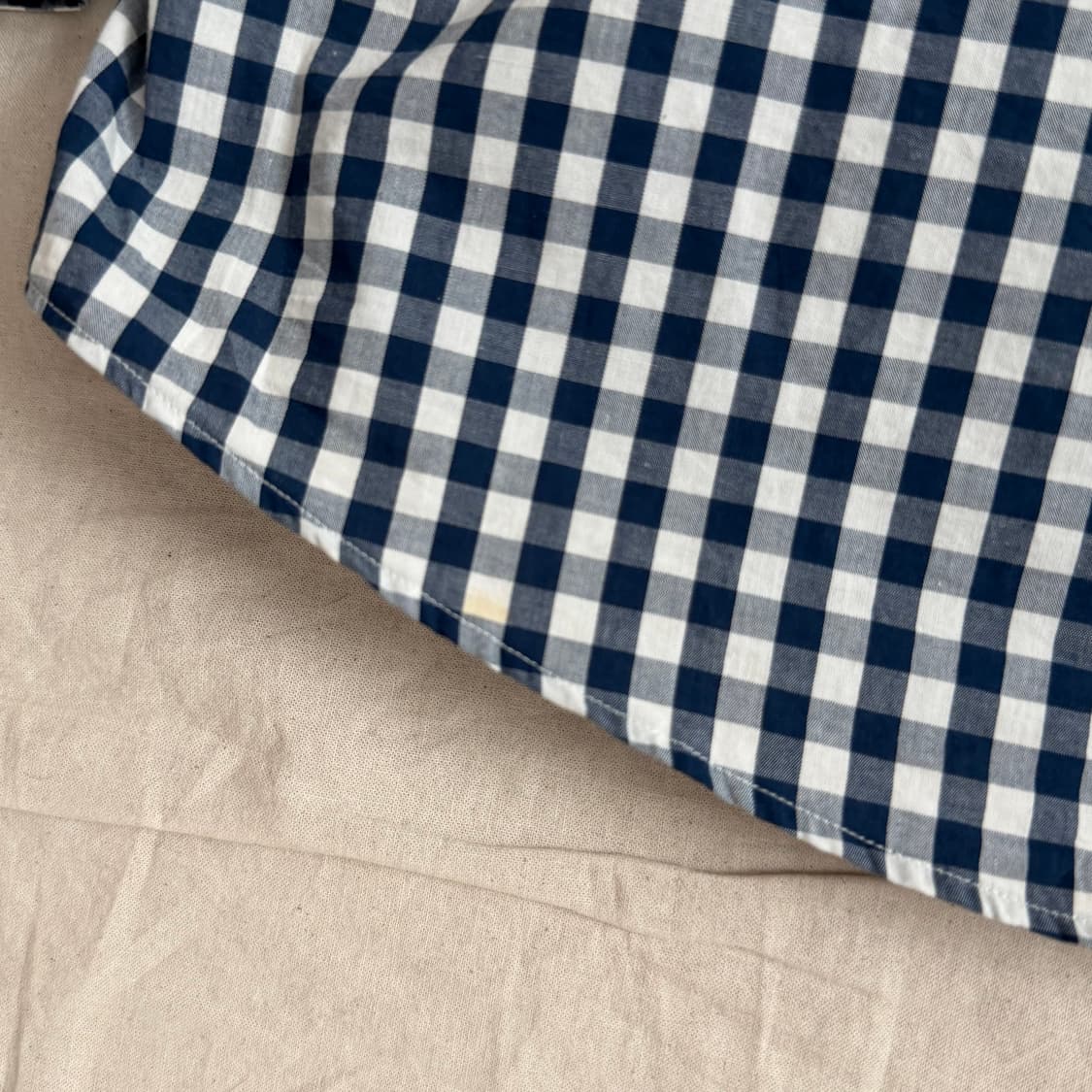 포터클래식 25ss 롤업 깅엄셔츠 다크블루 상품이미지4