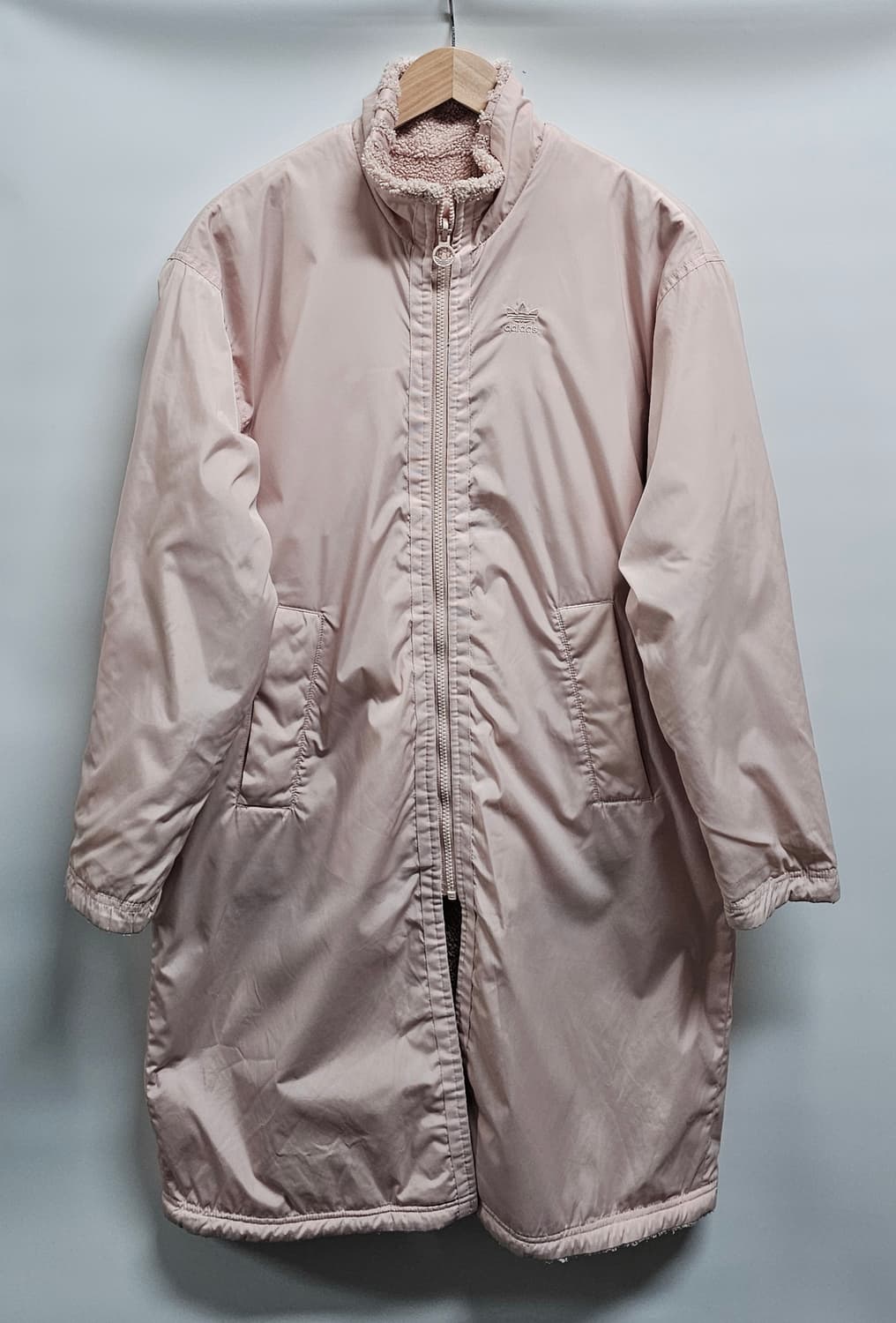 아디다스 여성 양면 쉐르파 롱자켓 M 상품이미지3