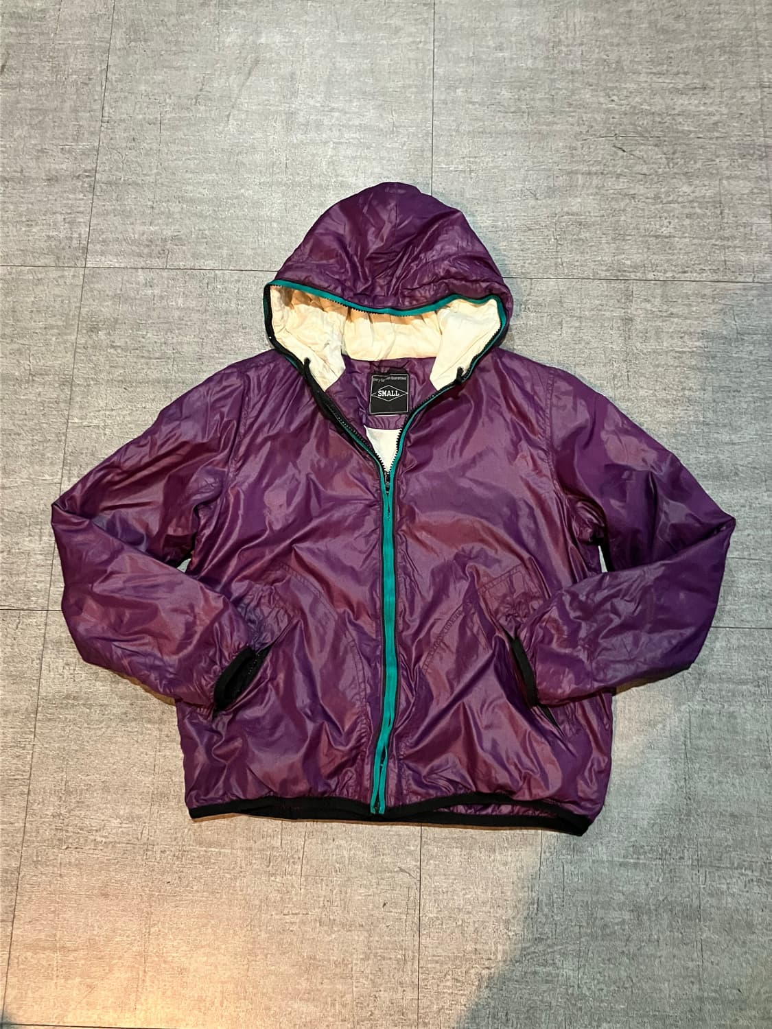 일본빈티지 Guaranteed 올드스쿨아메카지 바람막이 봄버자켓 퍼플 상품이미지1
