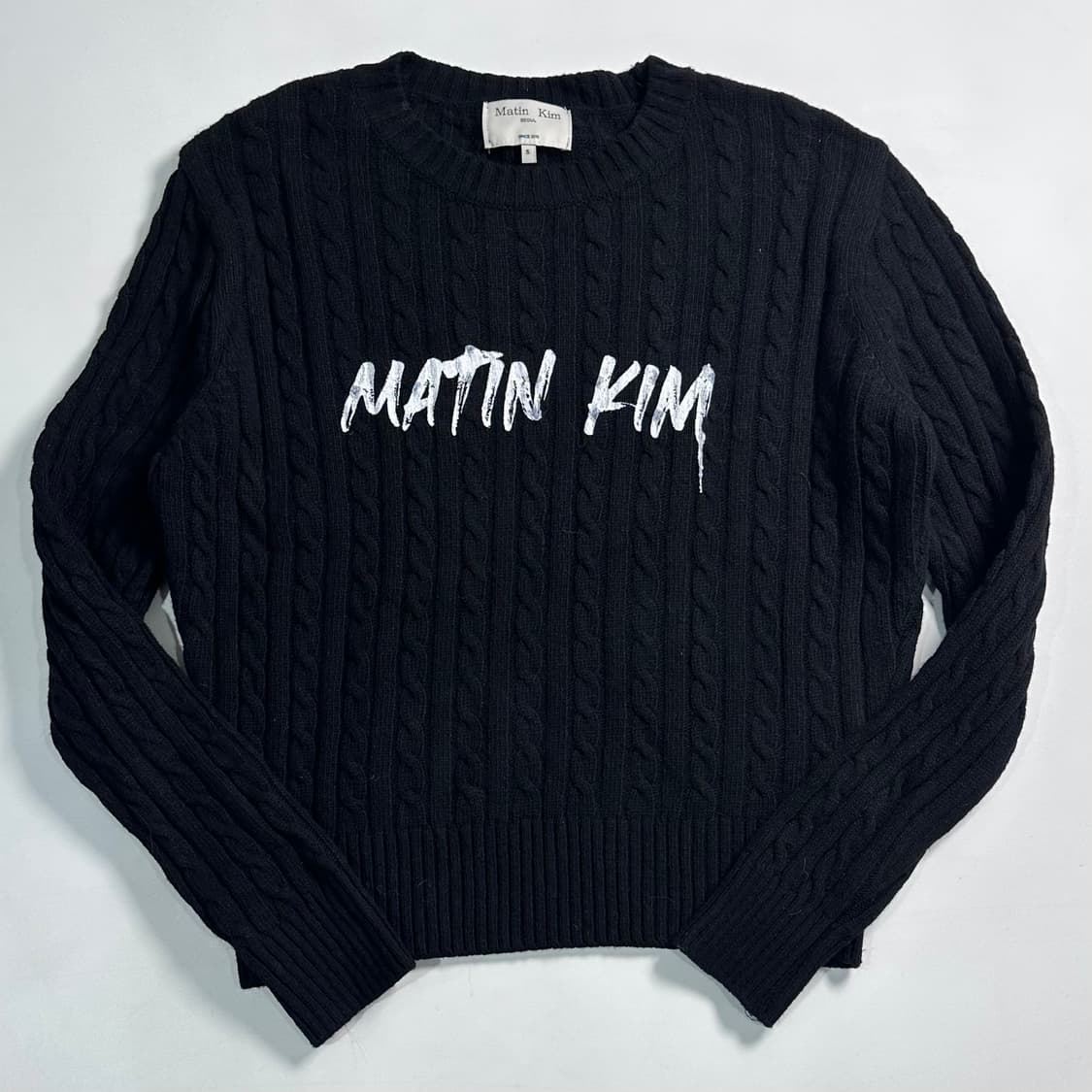 마뗑킴 블랙 로고 니트   상품이미지1