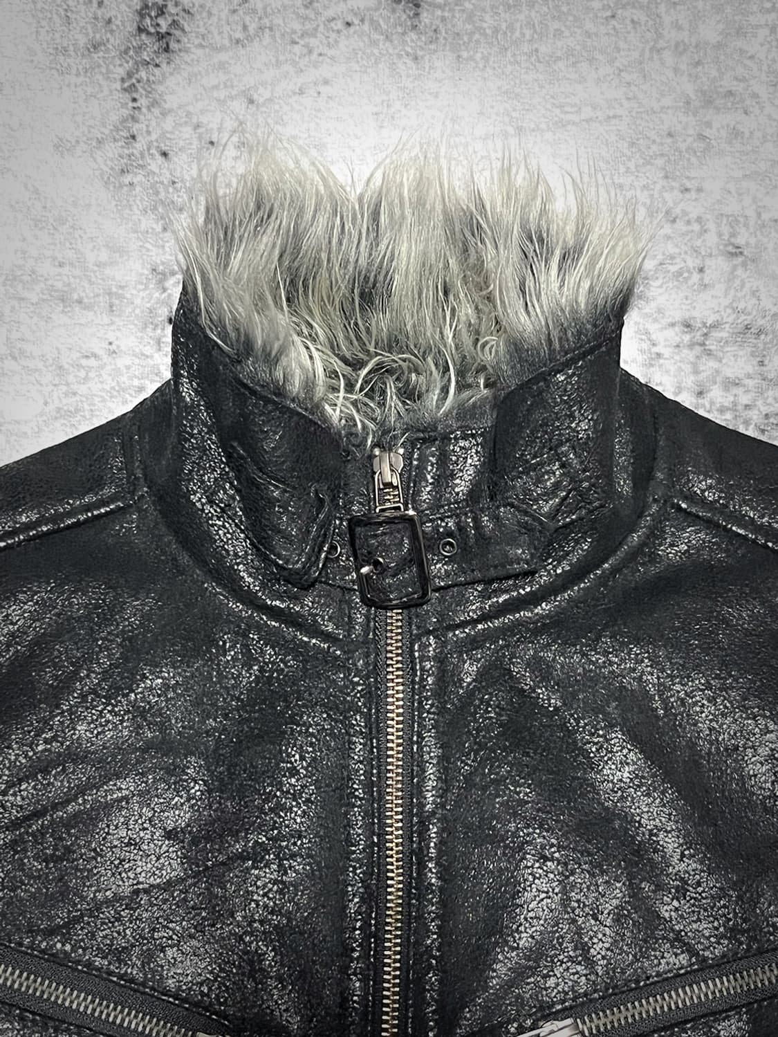 (semantic design) 00s fur leather jacket 상품이미지3