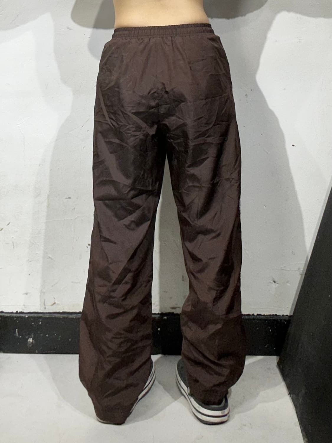Jpn 일본 빈티지 초코 브라운 사이드 라인 트랙 팬츠 추리닝 바지 M 상품이미지3
