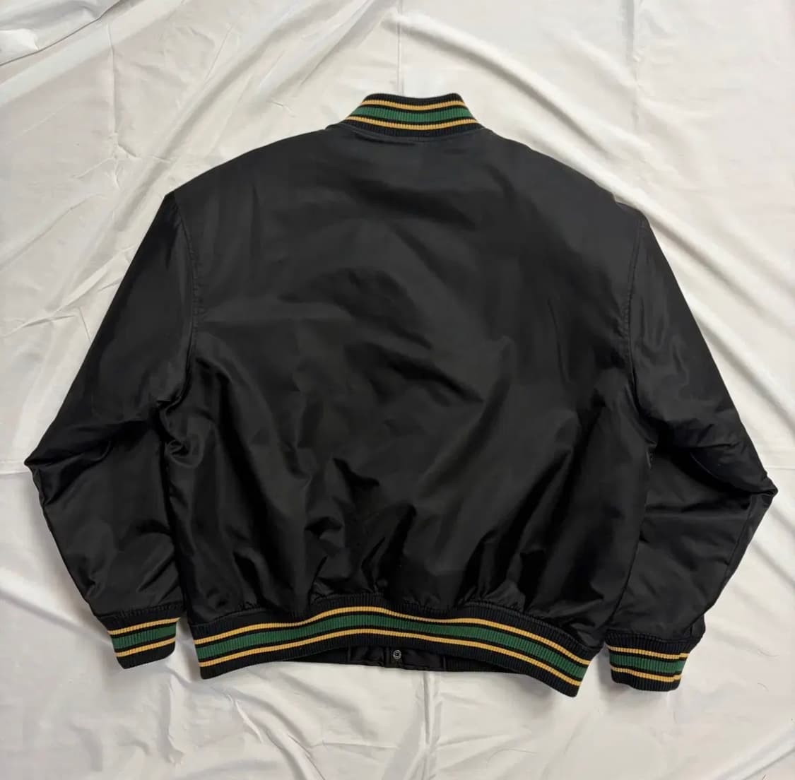 [M] 슈프림 미첼 & 네스 카모 로고 바시티 자켓 블랙 상품이미지2