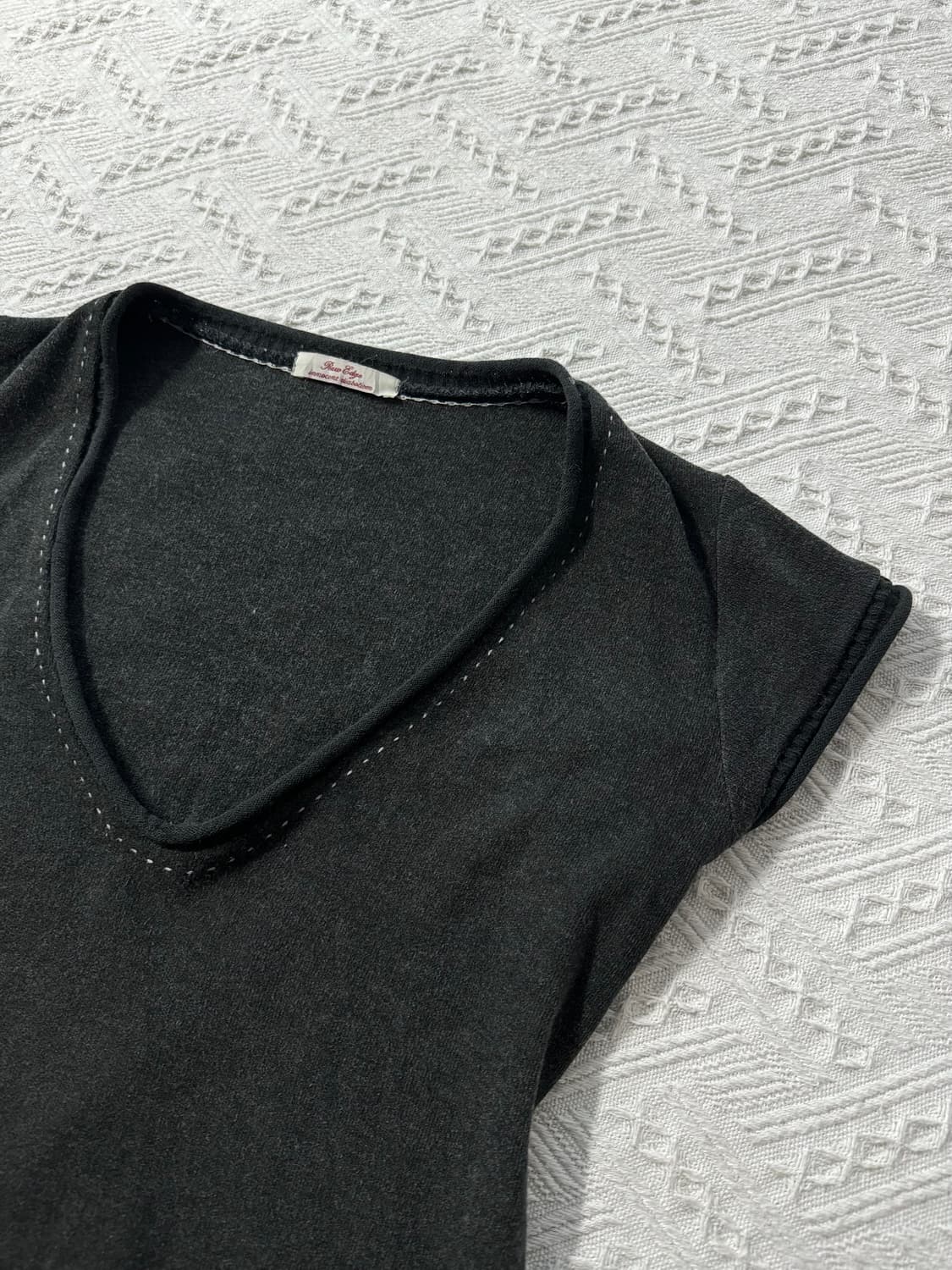 와이드 넥 하프 슬리브 니트 상품이미지7