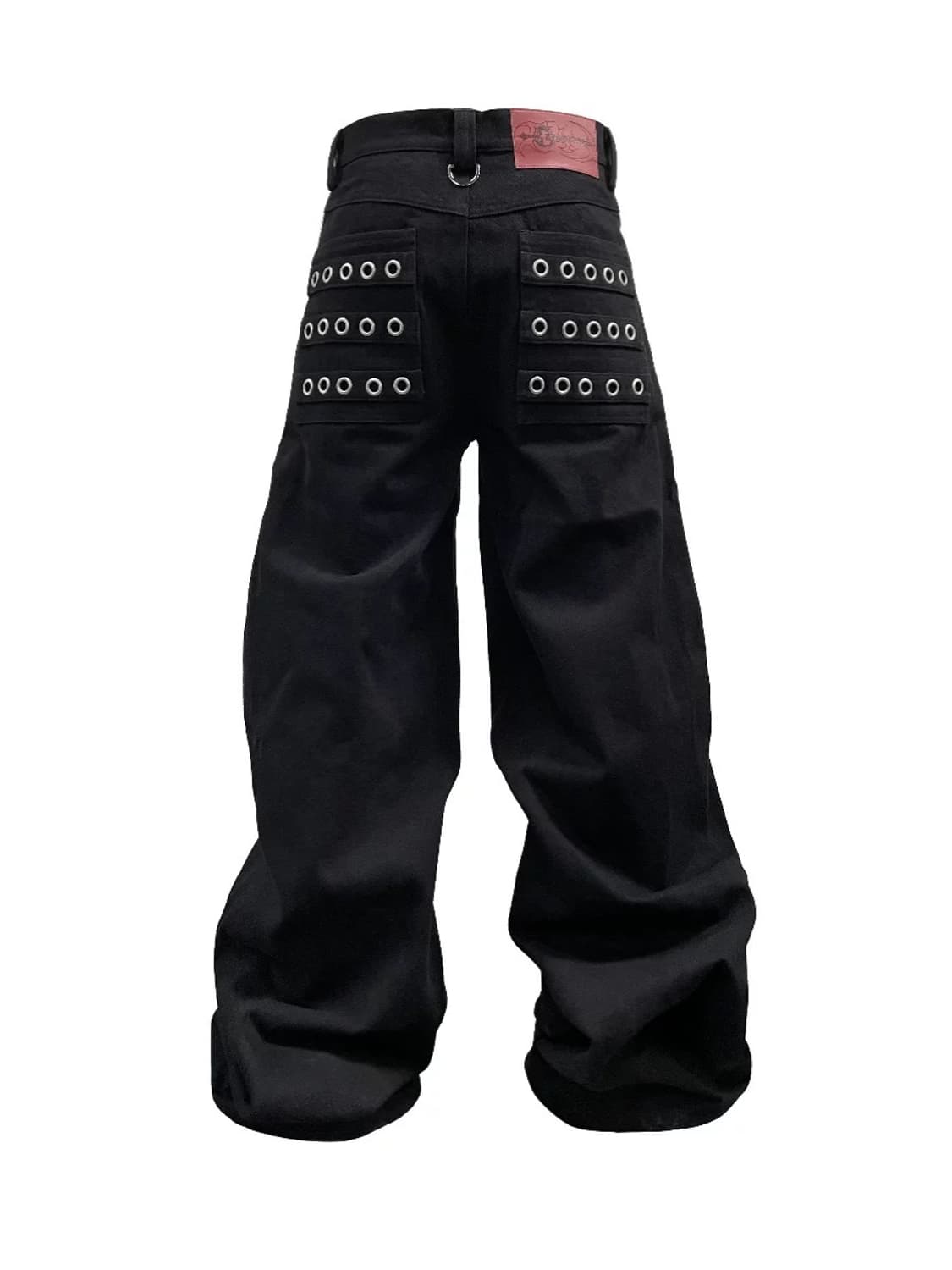 Eyelet Button Black Jeans 상품이미지1