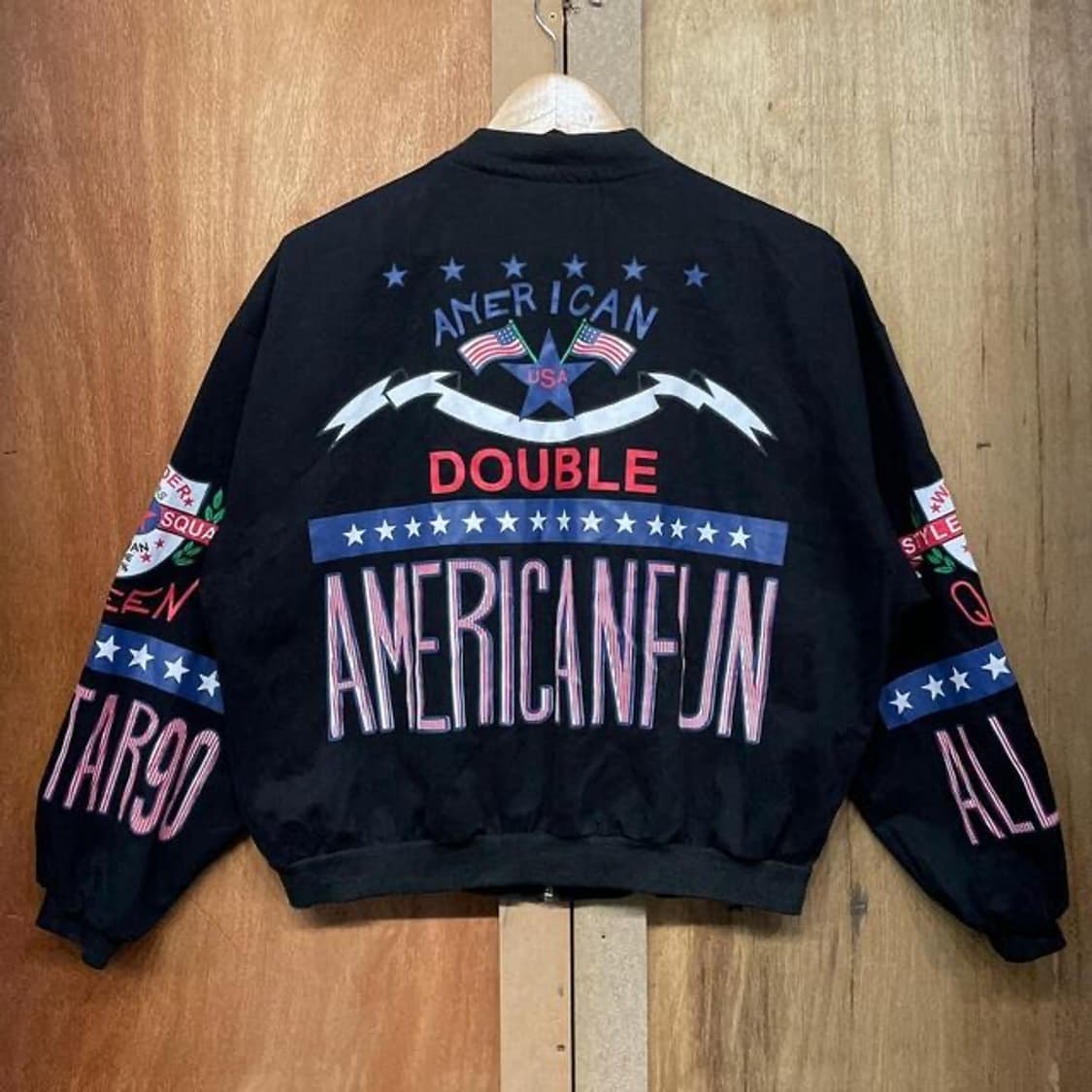 빈티지 프린팅 블루종 자켓 (M)   상품이미지3