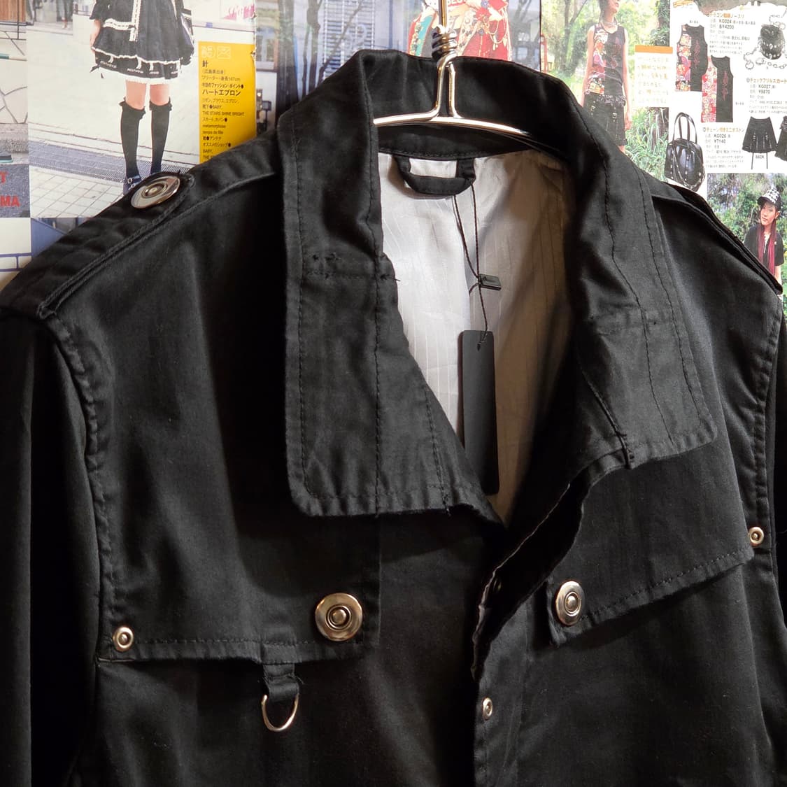 JPN 시멘틱 디자인 코튼 미디 코트 상품이미지3