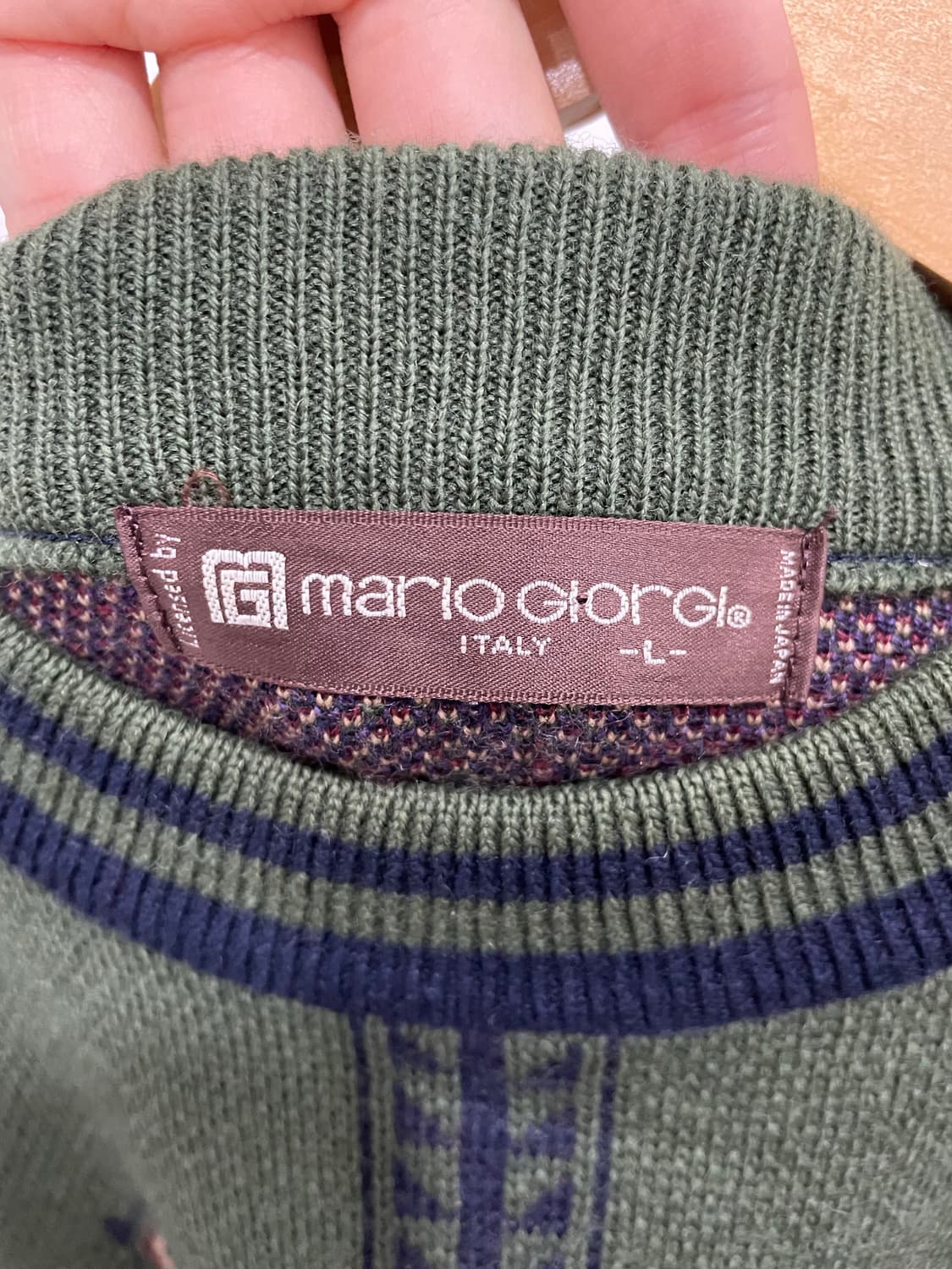 (빈티지) mario giorgio 마리오 조르지오 패턴 울 니트 상품이미지3