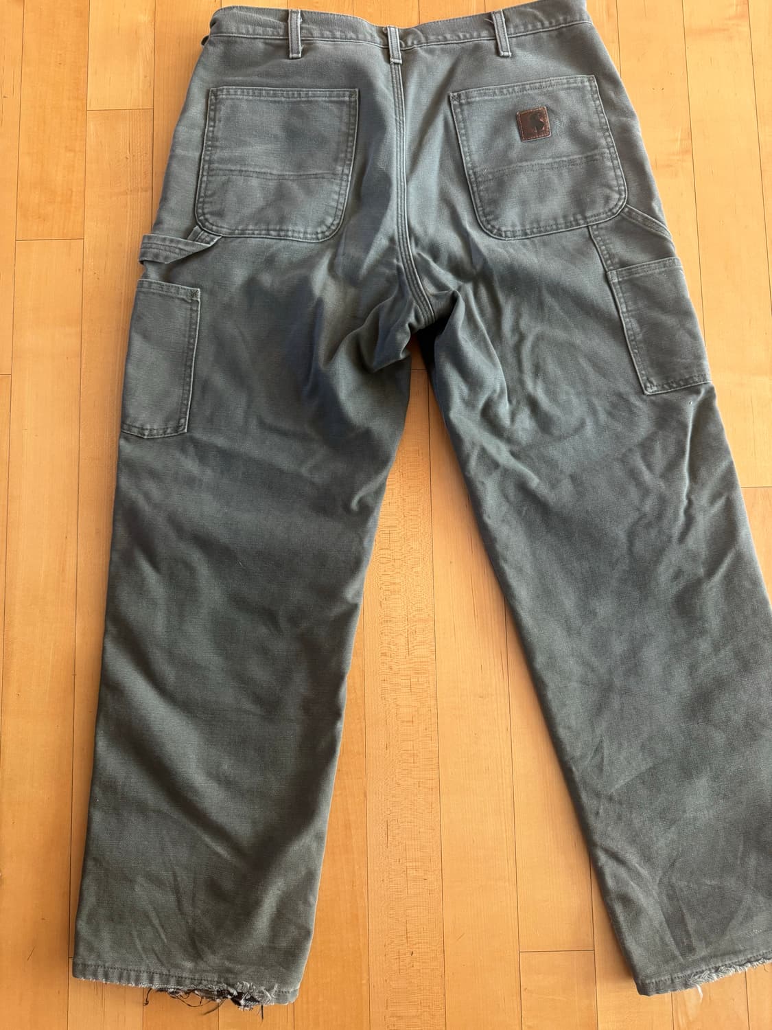 (34)칼하트 USA 체크라이닝 모스그린 카펜터 워크펜츠 상품이미지2