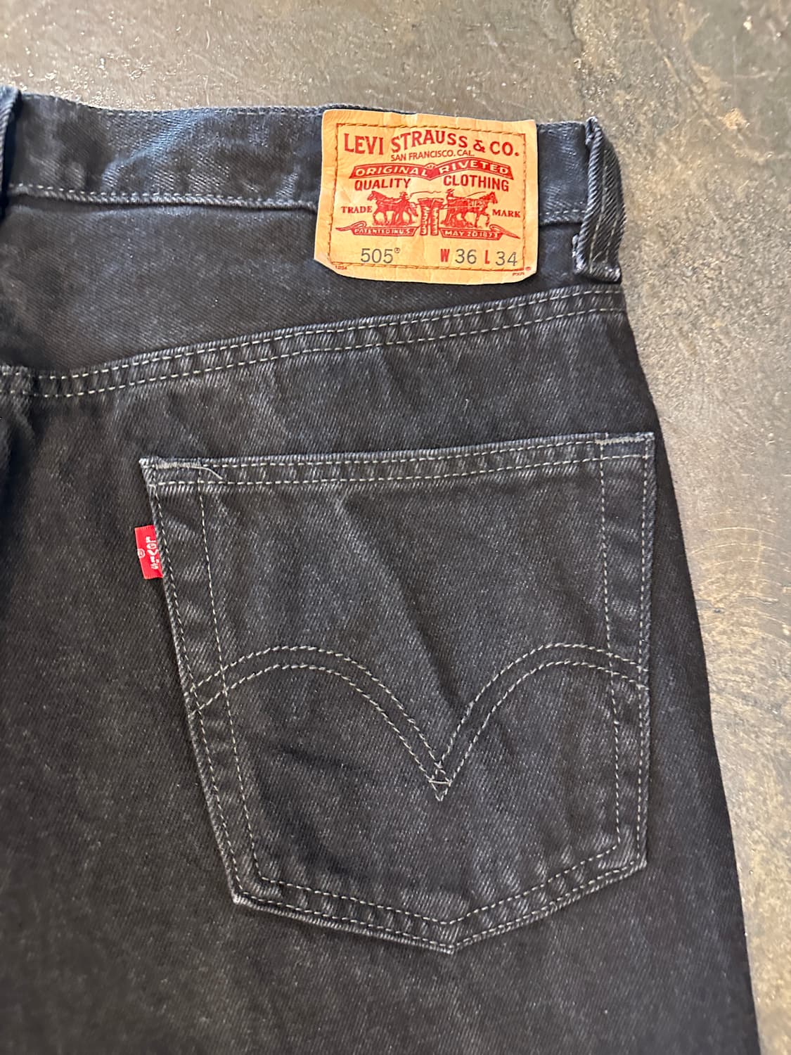 00s Levis 리바이스 505 블랙진 W36 L34 상품이미지6