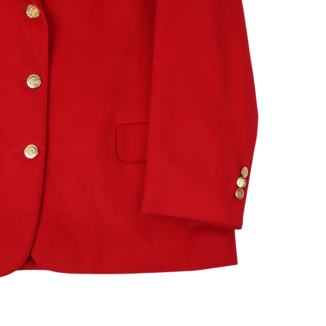 버버리 레드 캐시미어 울 금장 3B 블레이저 자켓 상품이미지4