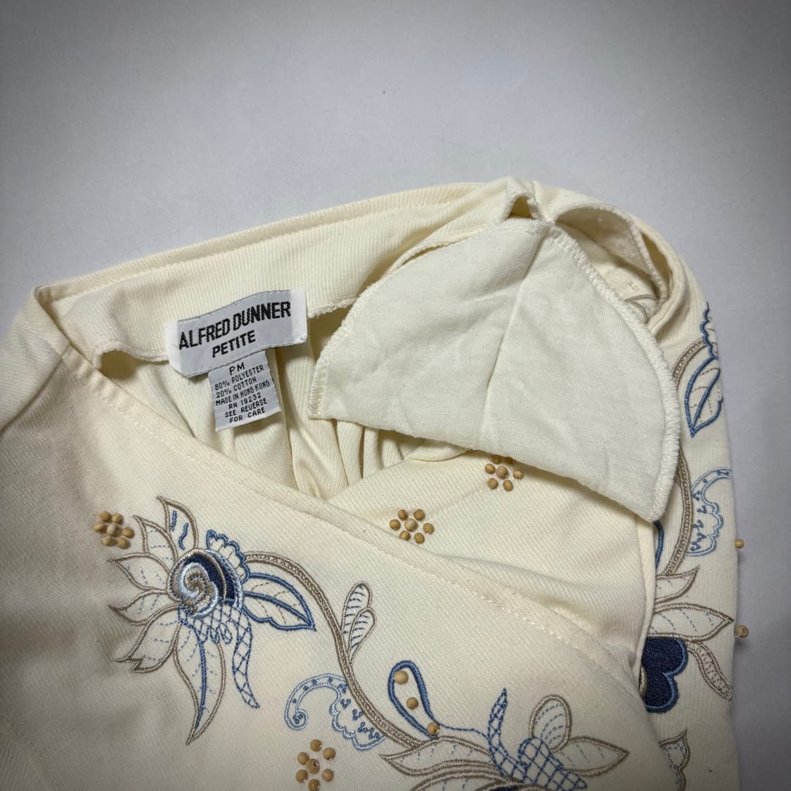 90s Alfred Dunner Floral Embroidery Card 상품이미지7