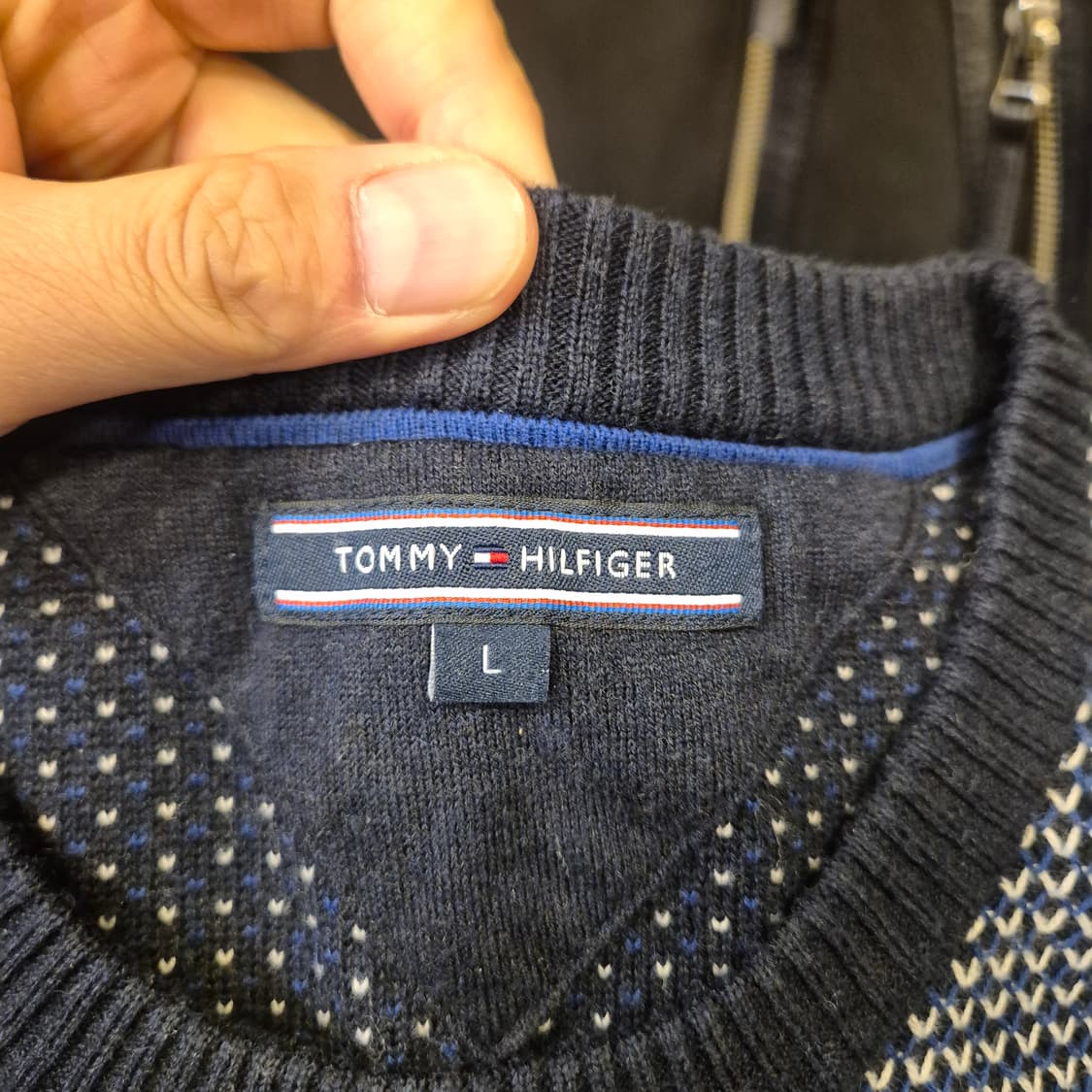 L 타미힐피거 보카시 단가라 니트 상품이미지3