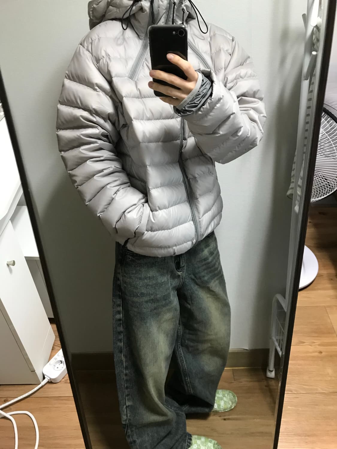 그레이 경량패딩 상품이미지2