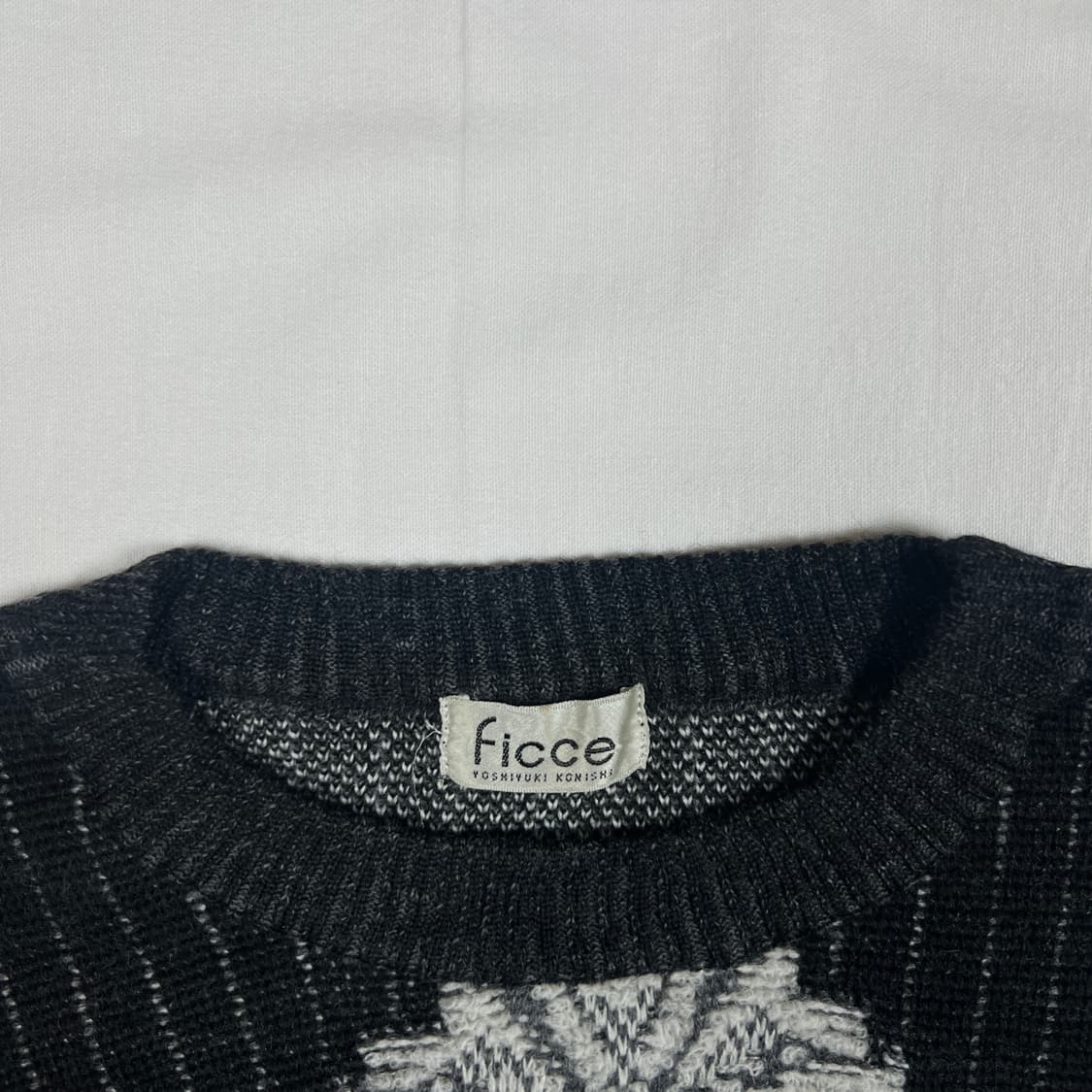 90‘s 97년도 ficce 요시유키코니시 웨키레이스 카툰 니트 상품이미지7