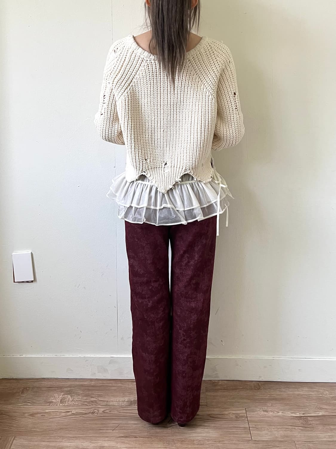 OFF White 크랙 크롭 스웨터 상품이미지9