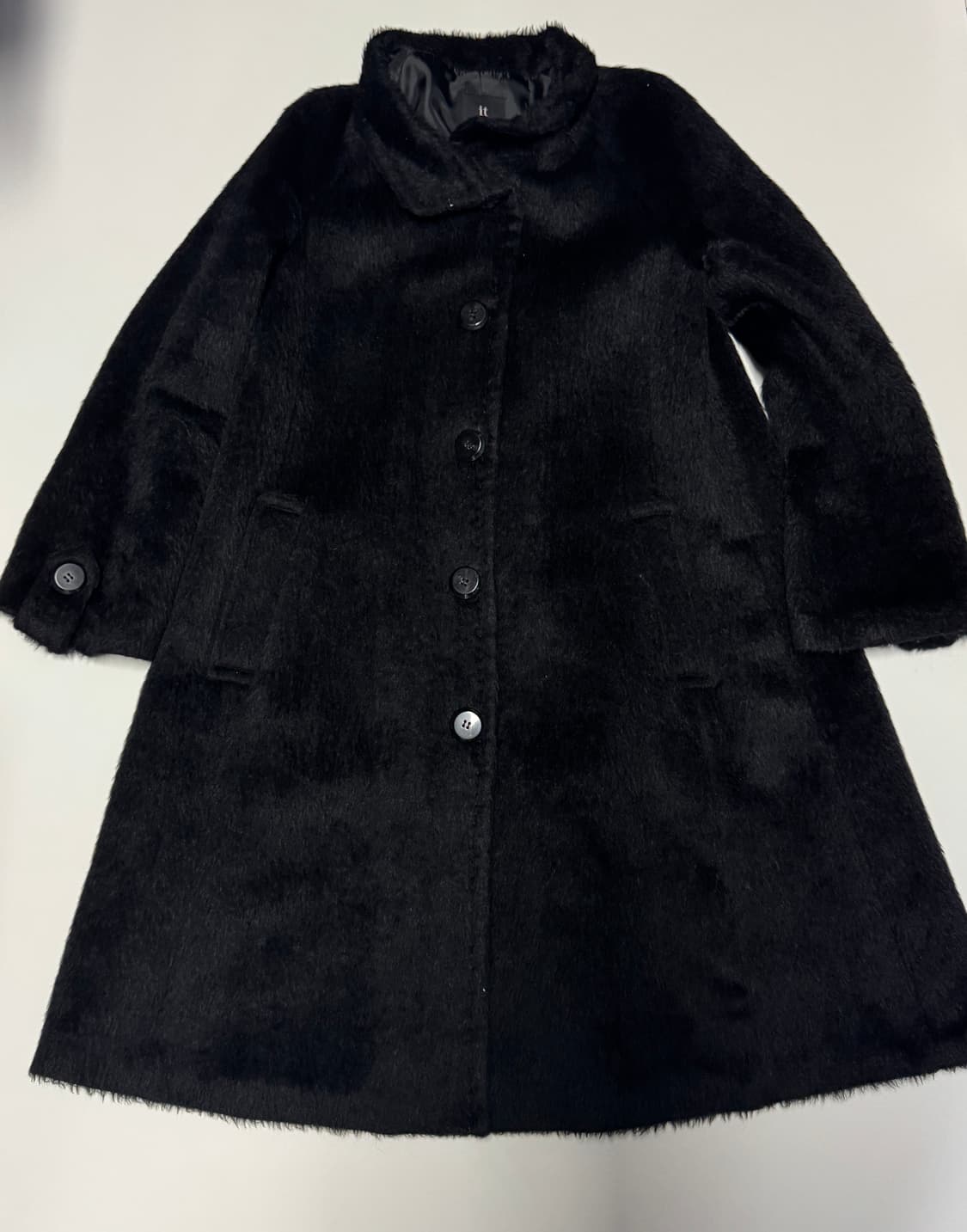 여성 잇미샤 it michaa 알파카 모헤어 버튼 코트 블랙 55 상품이미지1