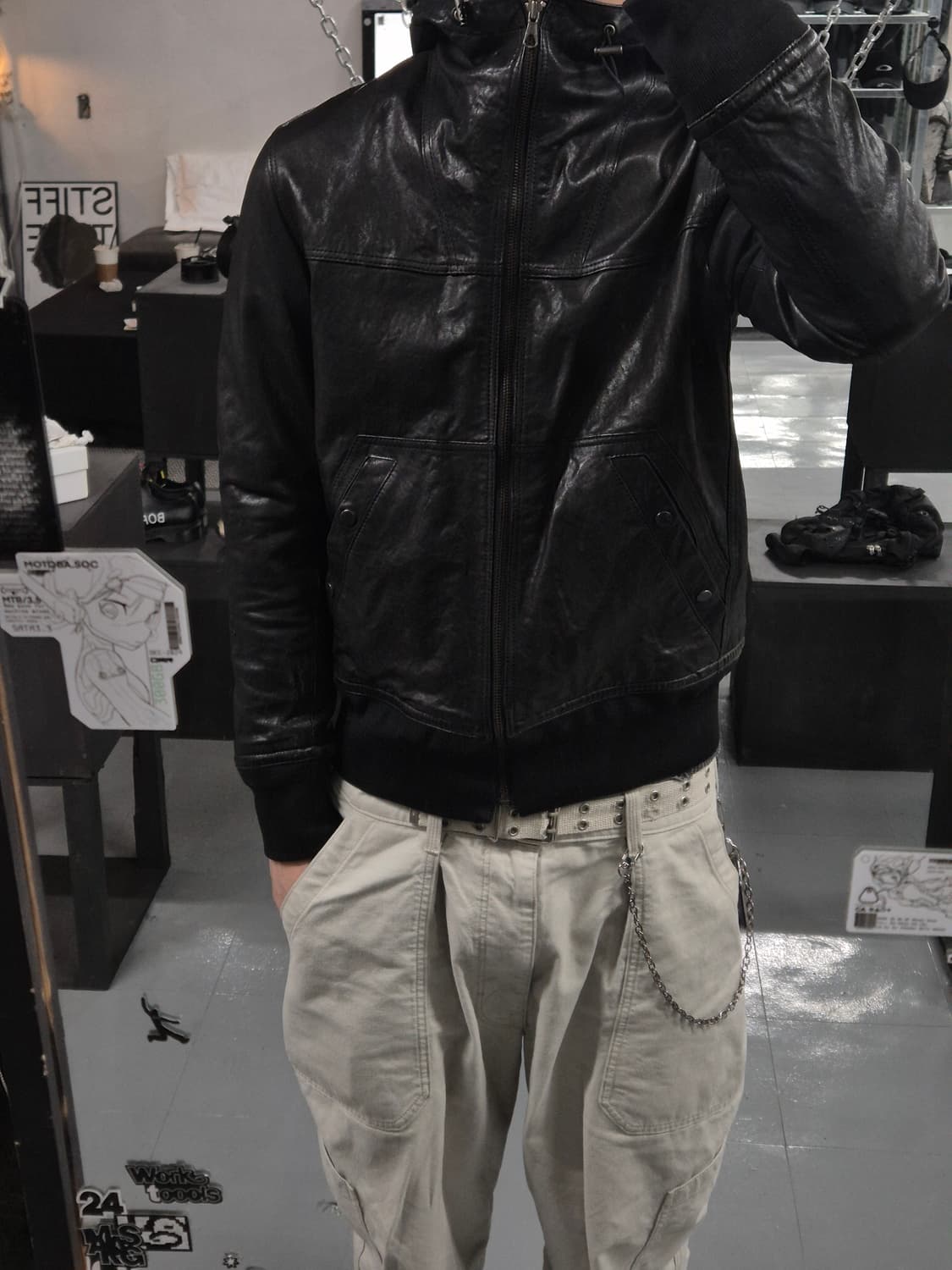 C.P. 컴퍼니 레더 고글 자켓 100사이즈 상품이미지2