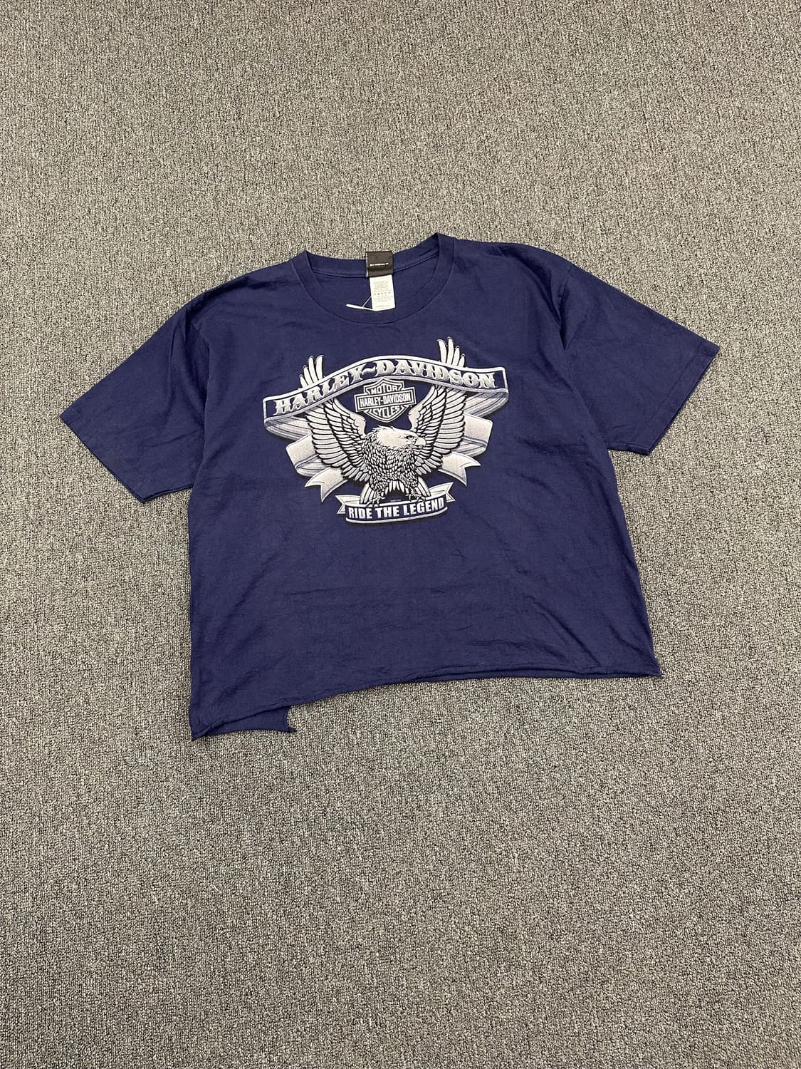 XL)할리데이비슨 빈티지 독수리 프린팅 네이비 반팔 상품이미지1