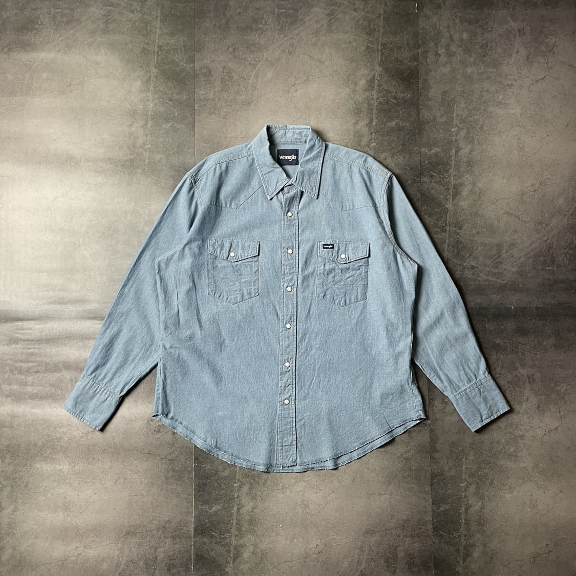 WRANGLER 랭글러 빈티지 웨스턴 데님 코튼셔츠 A00484 상품이미지1