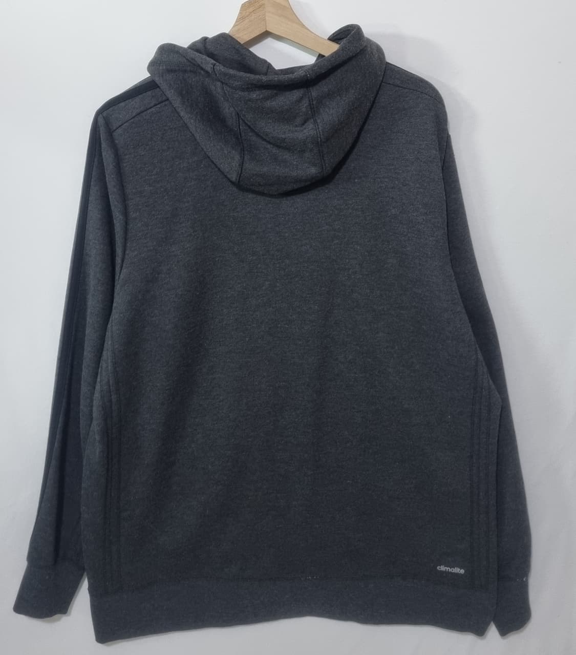 실측 오버핏 L ) 아디다스 다크그레이 후드집업 상품이미지2