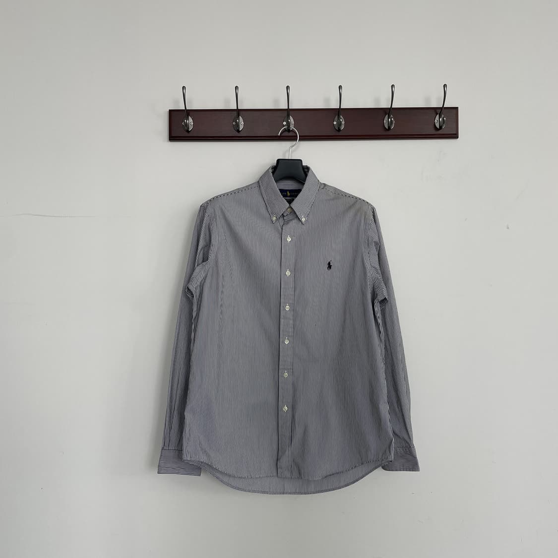 폴로 랄프로렌 블랙 화이트 스트라이프 셔츠 상품이미지2