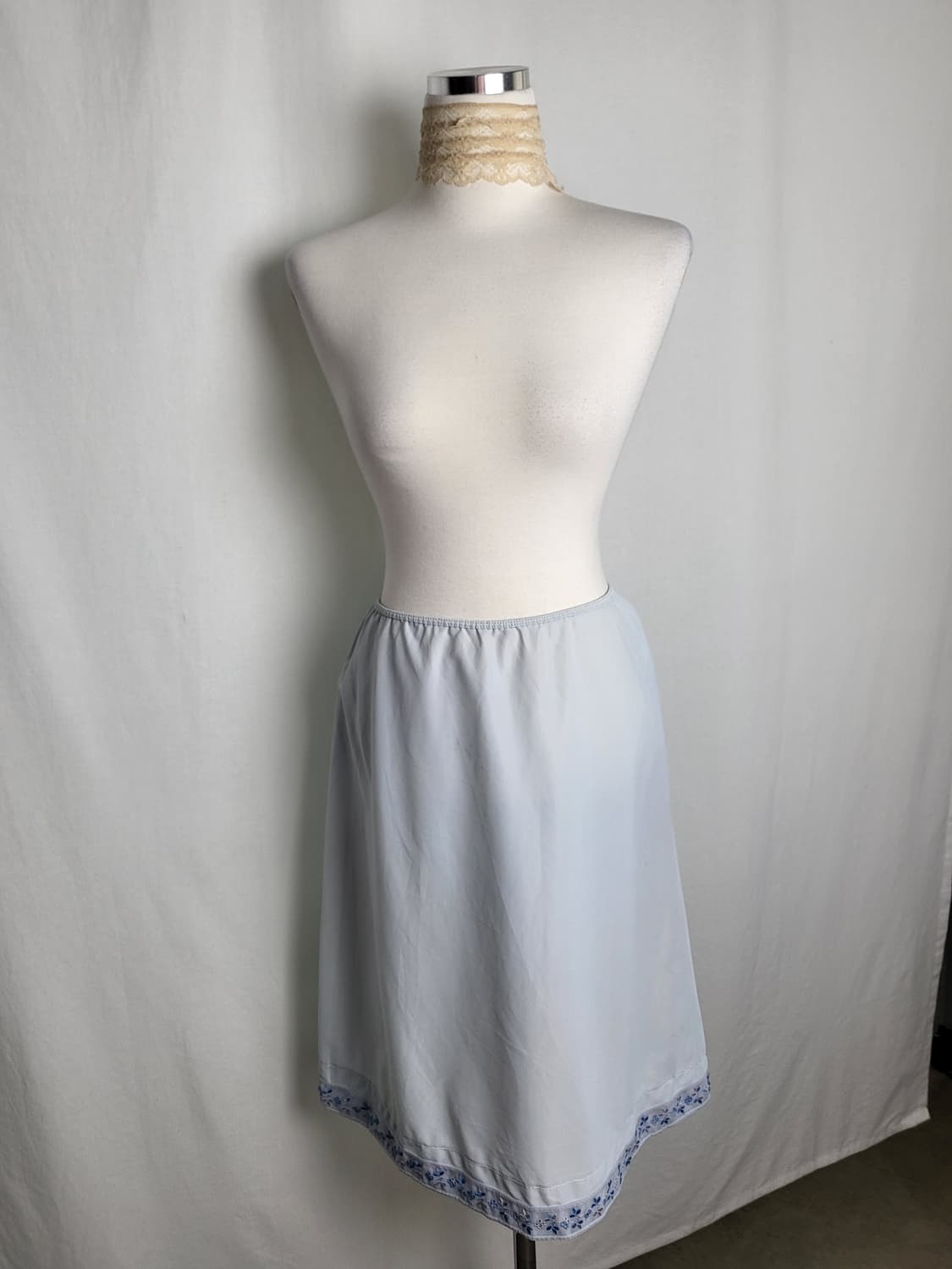 빈티지 스카이 슬립 스커트 상품이미지1