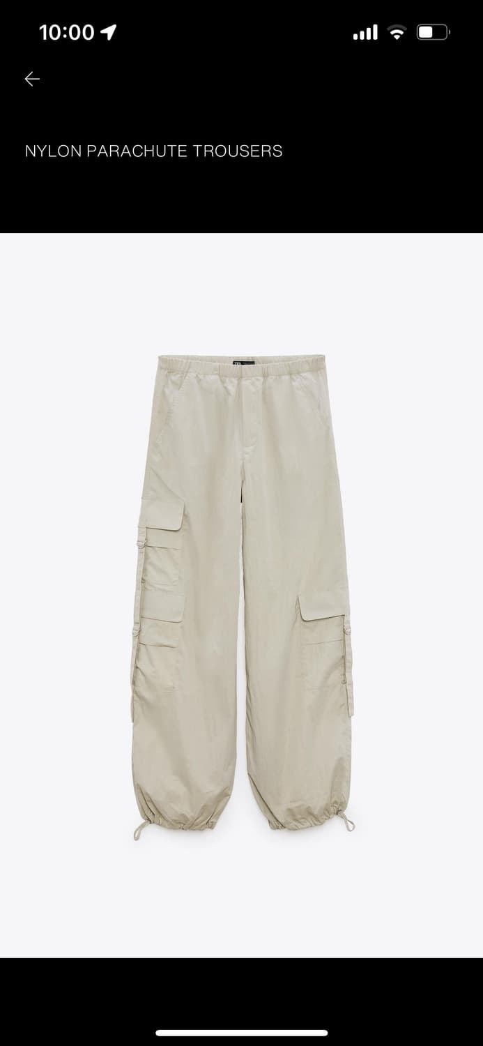 Zara 펄그레이 에크루 카고 팬츠 상품이미지1