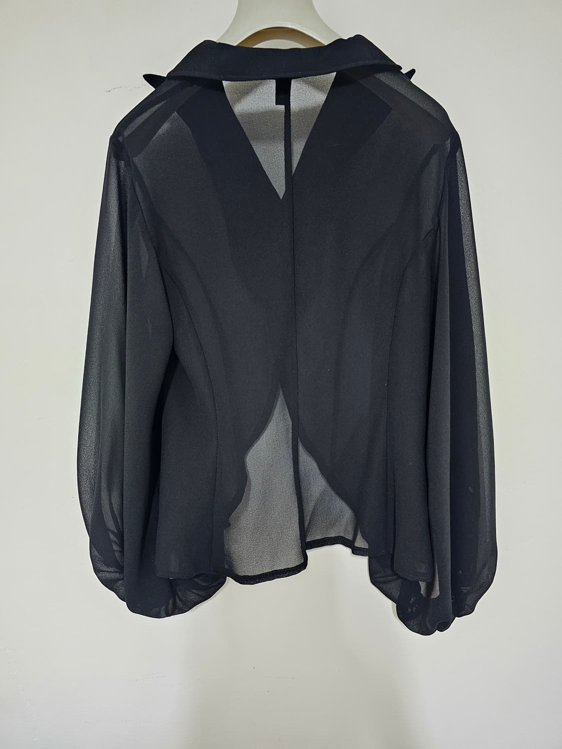 옷누리 시스루 쉬폰 튤립라인 벌룬소매 블라우스 쟈켓 55 상품이미지5