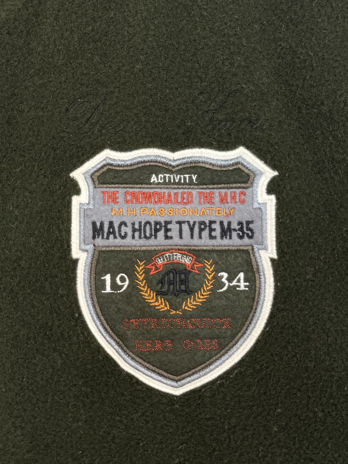Machope 레더암 바시티 자켓 상품이미지5