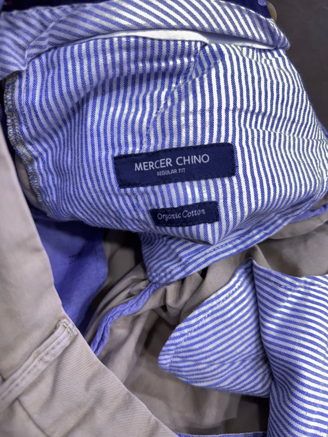 타미힐피거 레귤러핏 오가닉 코튼 머서 치노팬츠 베이지 34 상품이미지10