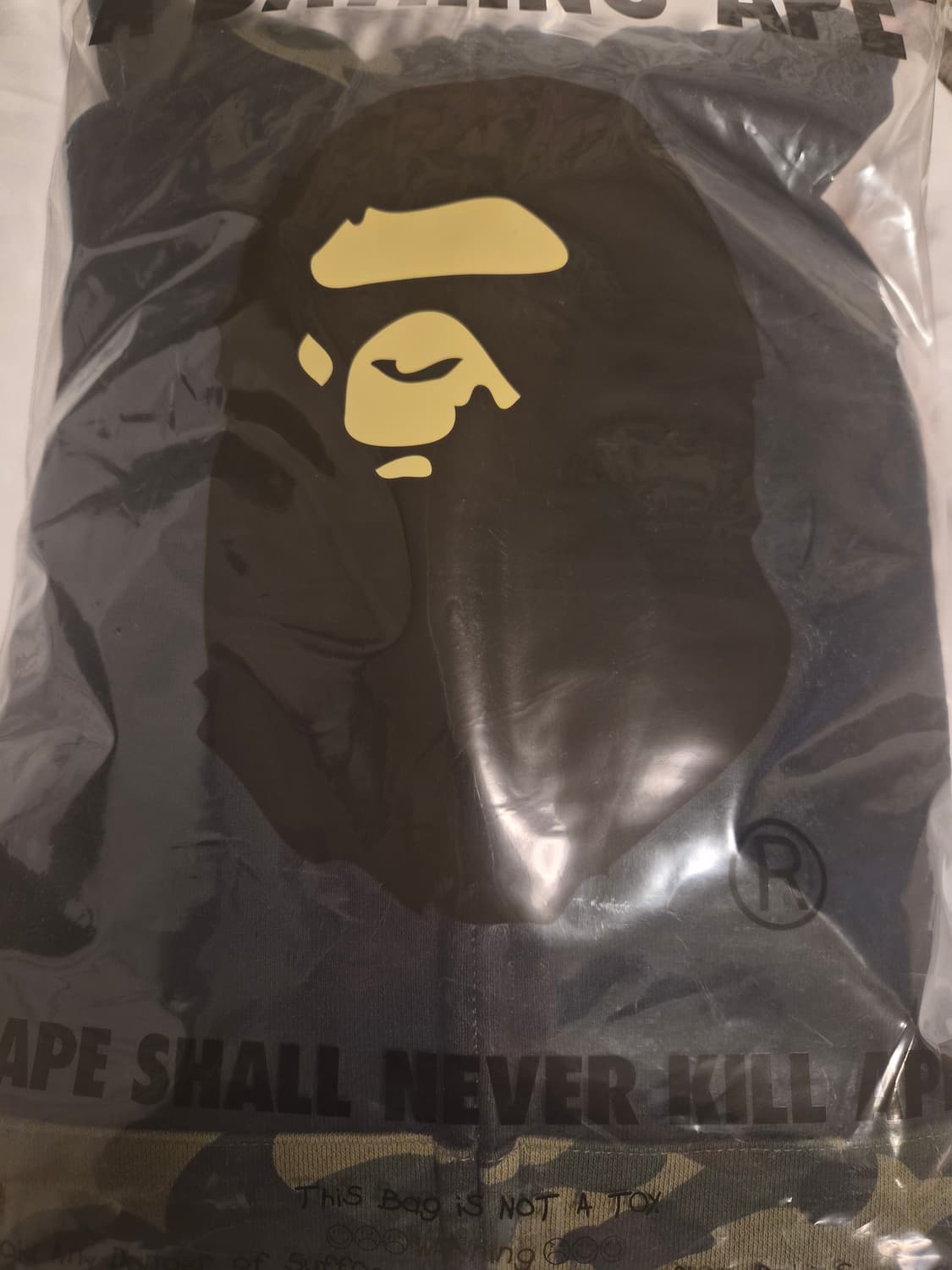 베이프 정품 S 퍼스트카모 샤크후드 블랙/그린카모 상품이미지4