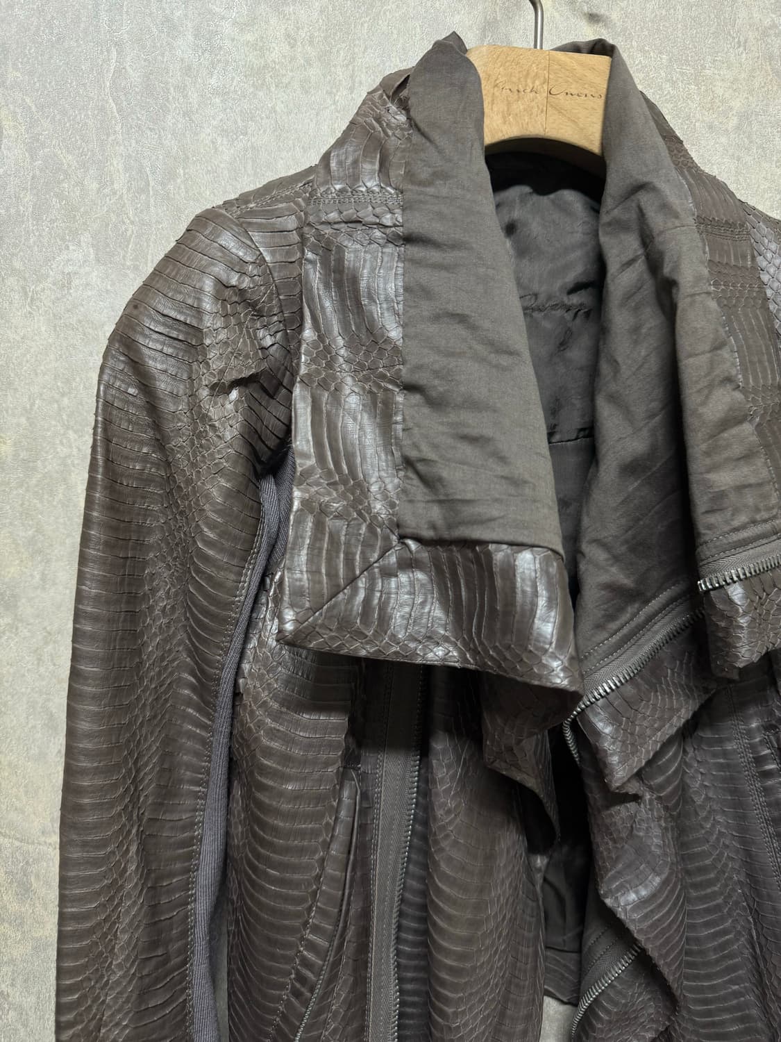 40 / Rick Owens 나스카 파이톤 스네이크 레더 자켓 상품이미지4