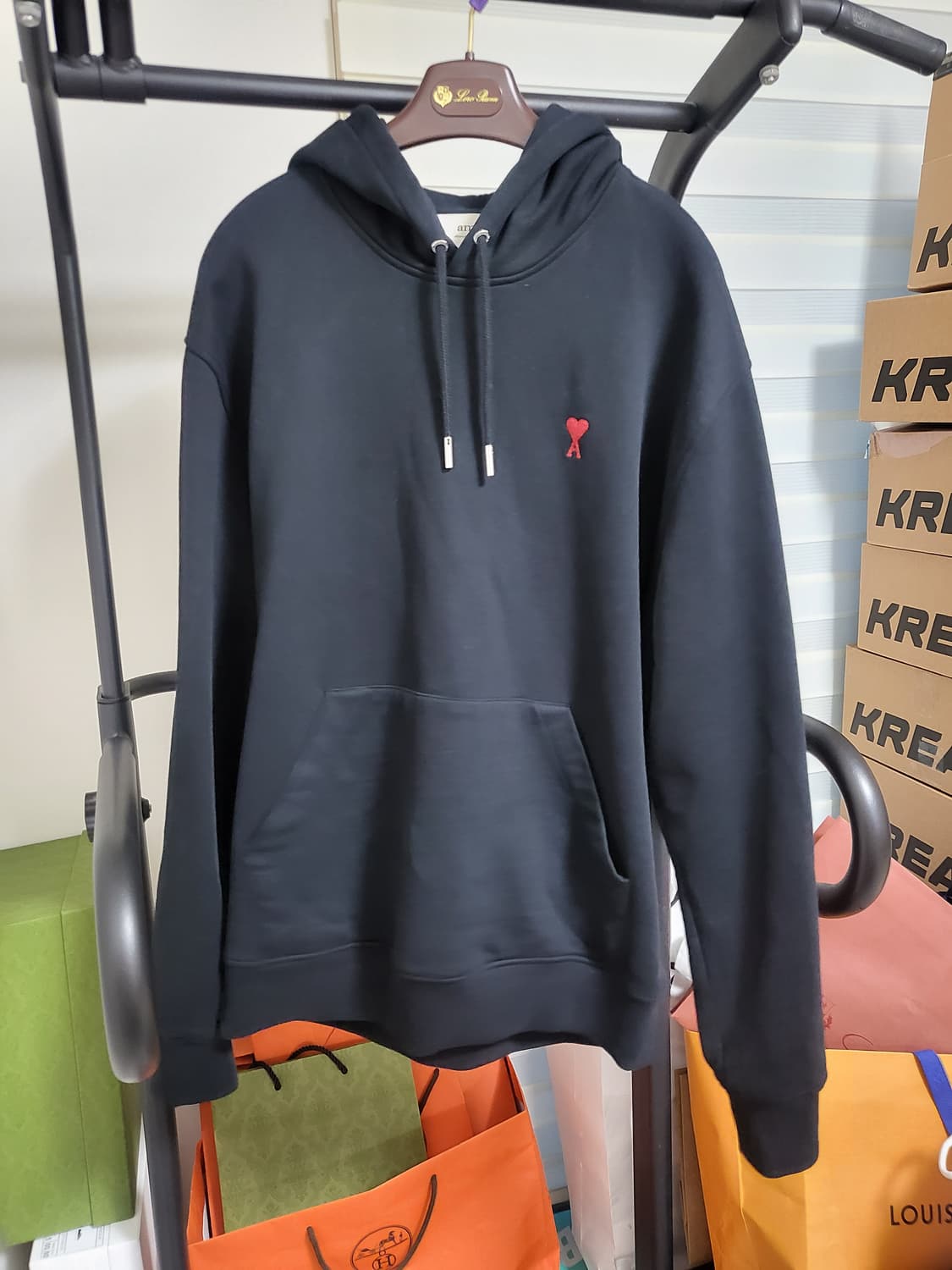 24SS 아미 스몰 하트 로고 후드티 XL 상품이미지1