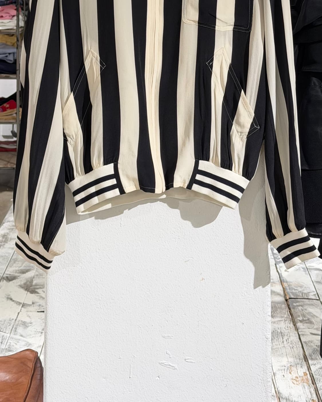 크리스찬 디올 몬슈어 스트라이프 새틴 블루종 자켓 상품이미지5